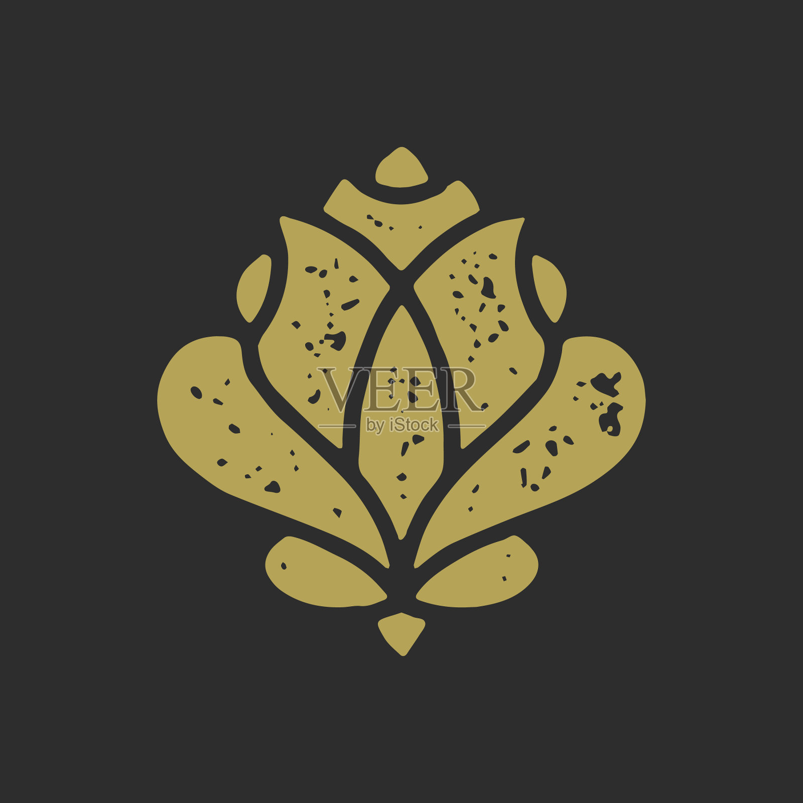 可爱的古董玫瑰花轮廓艺术品插画图片素材