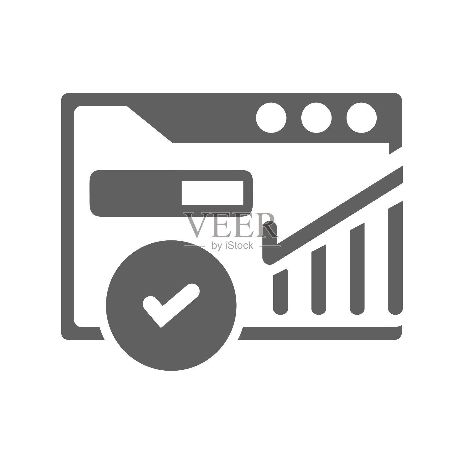 页面排名检查图标。字形样式向量EPS。图标素材