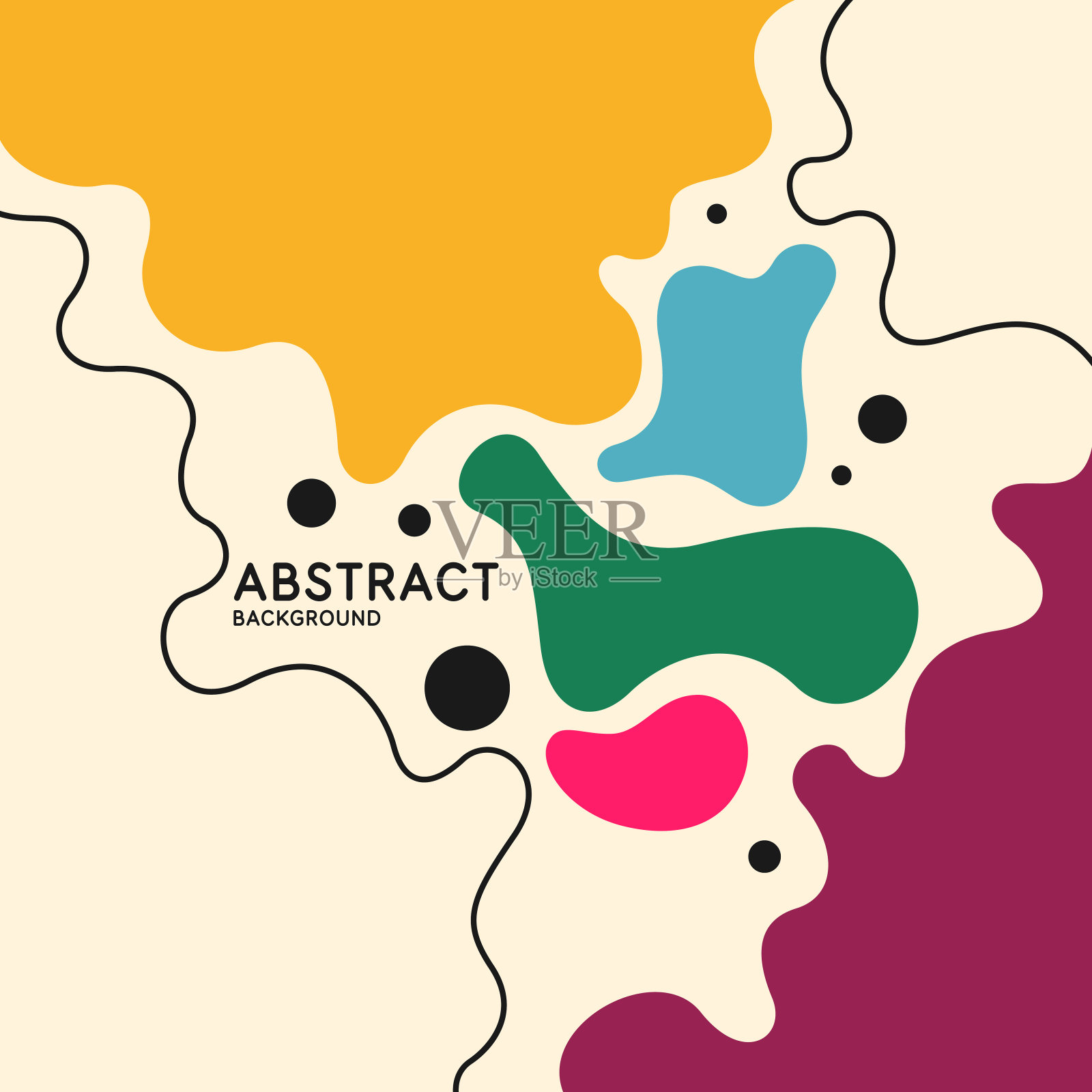 与几何形状组成。抽象的设计背景。新潮时尚的图形插画图片素材