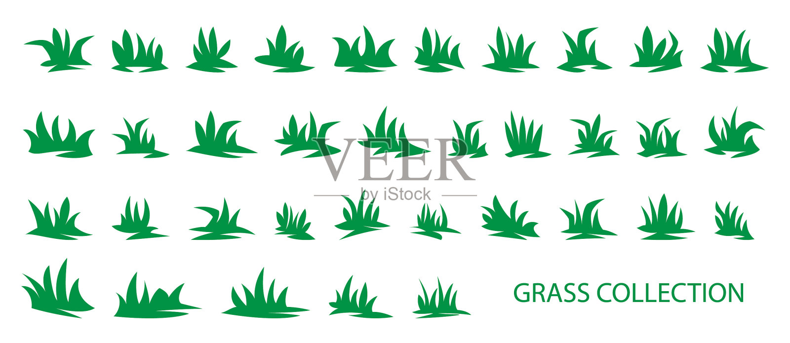 绿草集合插画图片素材