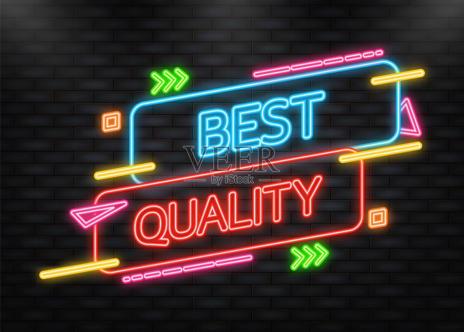 最好的质量霓虹灯横幅伟大的设计任何插画图片素材