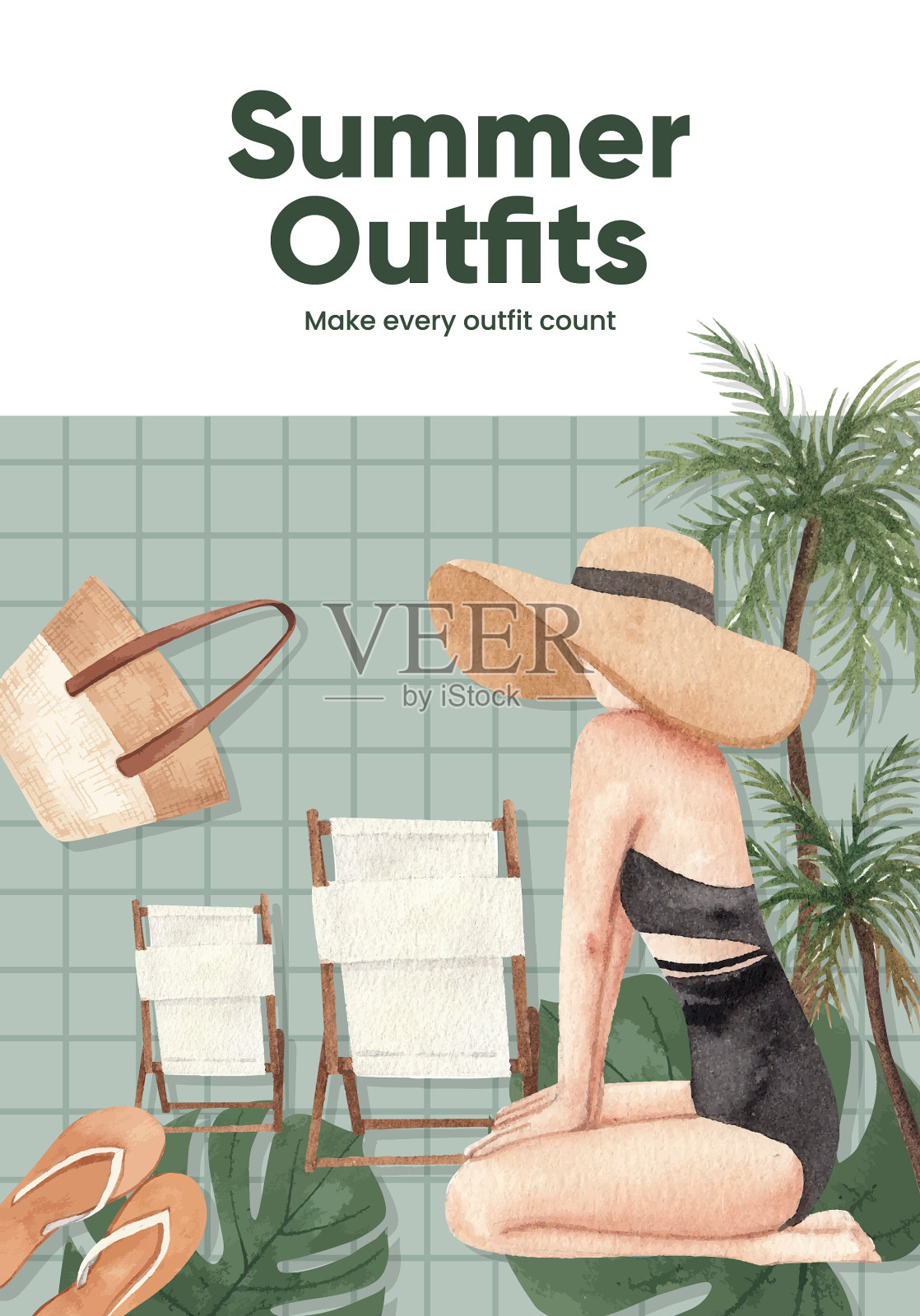 海报模板与夏季服装时尚设计模板素材