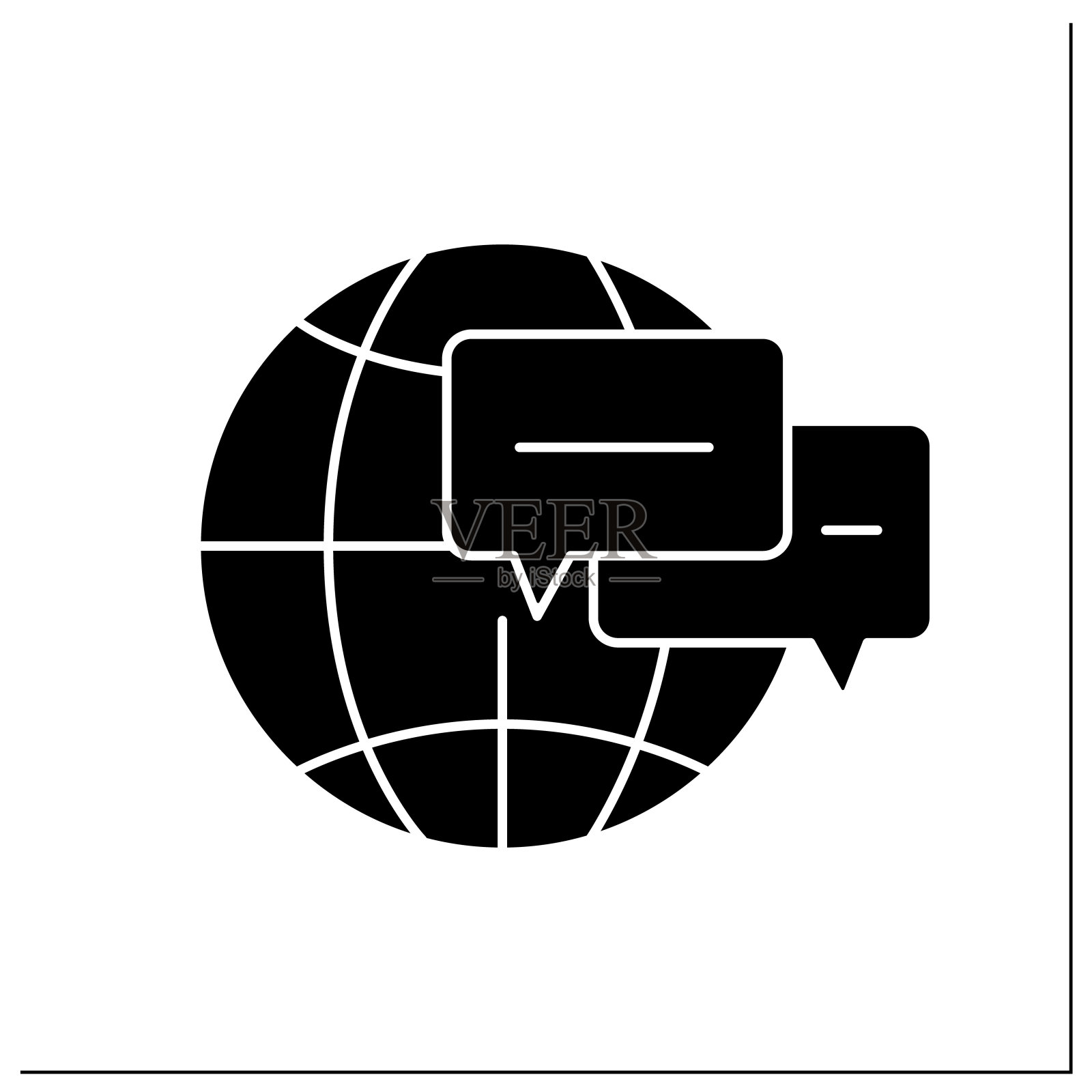 在线论坛字形图标图标素材