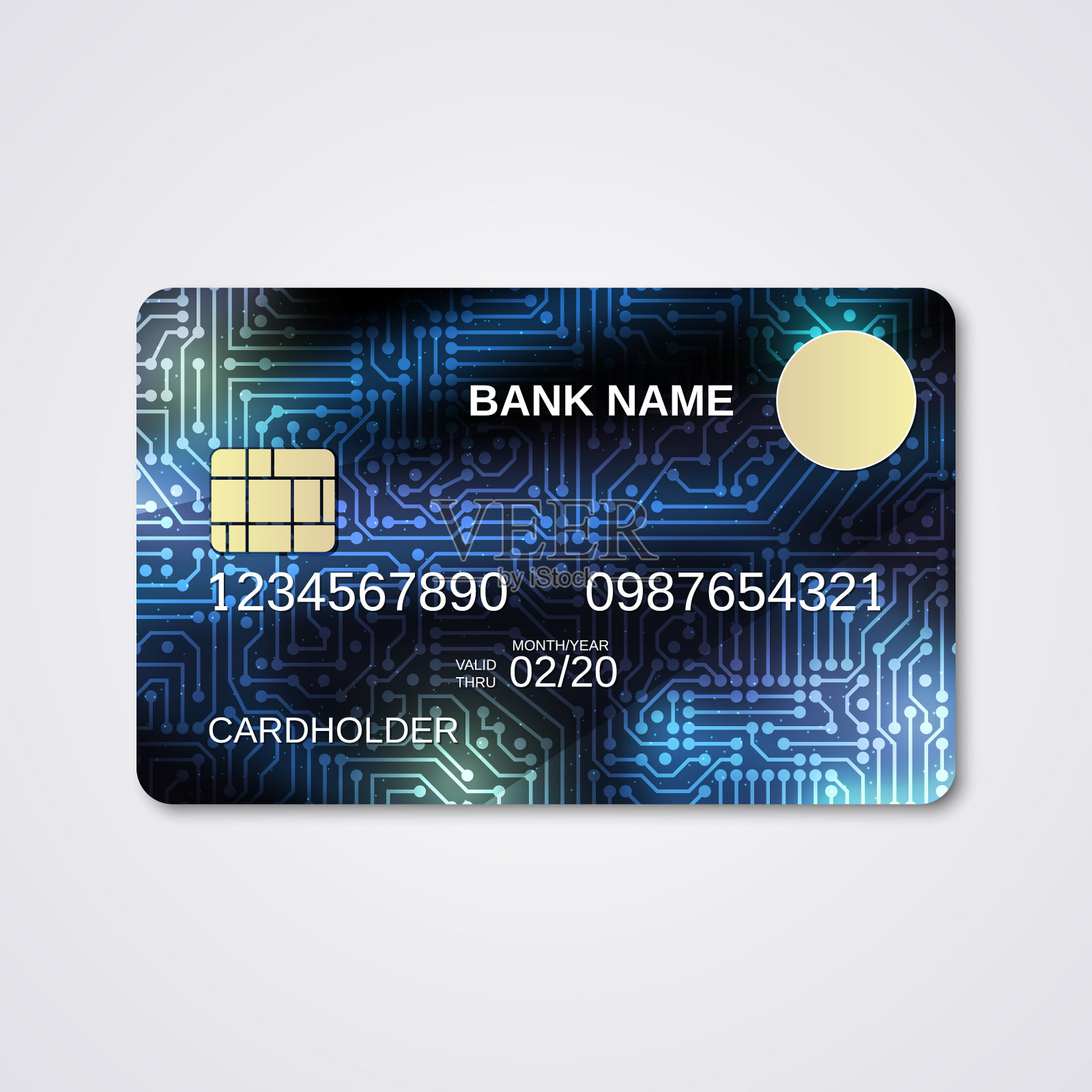 银行卡设计模板插画图片素材