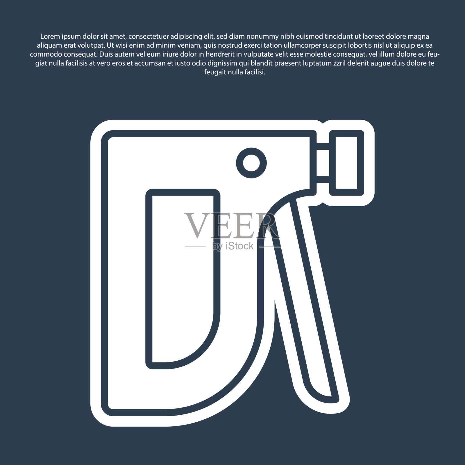 蓝色线建设订书机图标孤立上插画图片素材