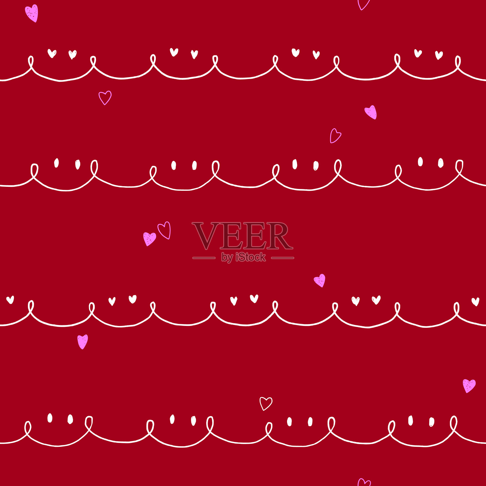 简单独特的无缝线条绘制，插画图片素材