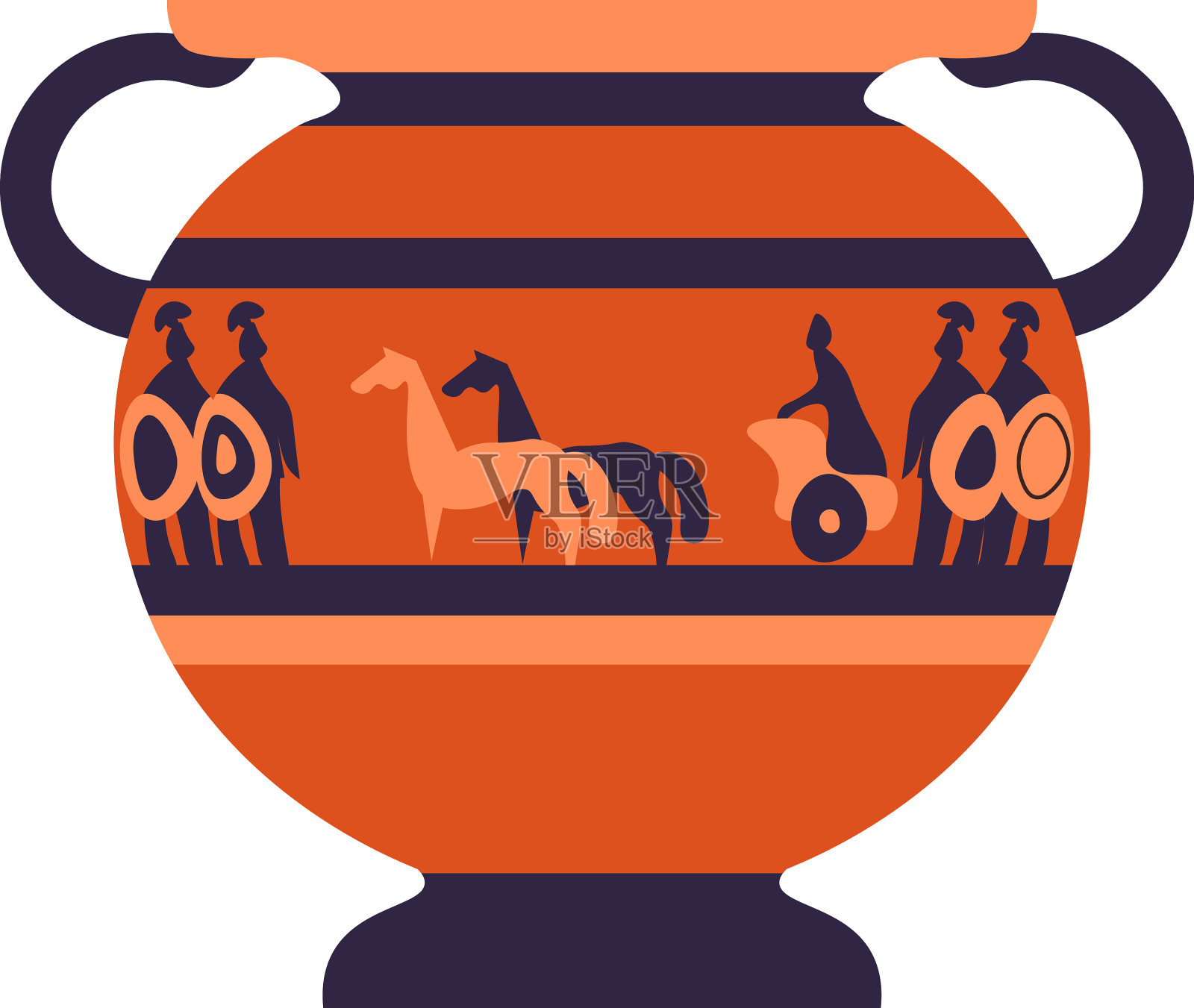 古希腊或罗马的艺术品和雕塑设计元素图片