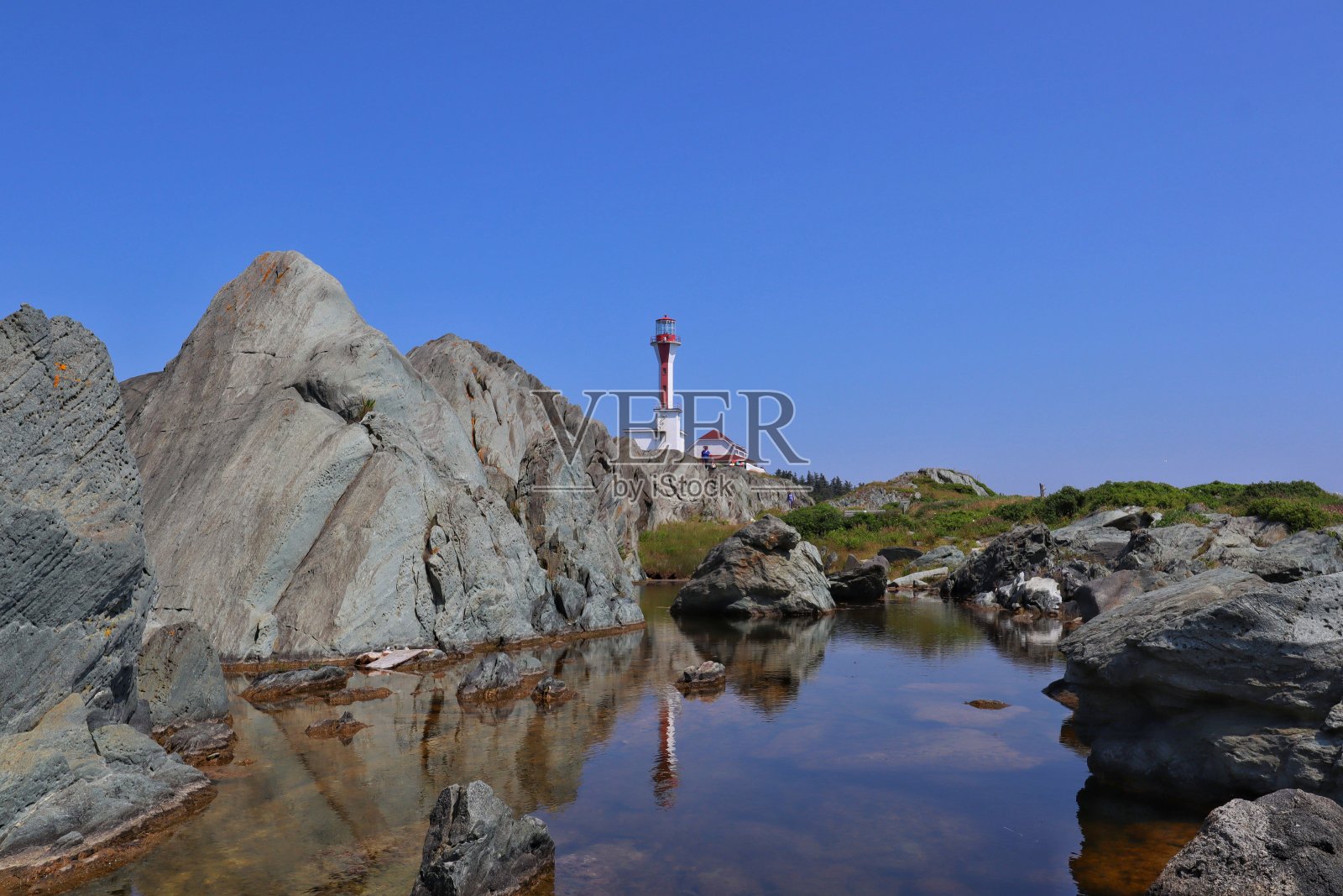 海角顶上的灯塔照片摄影图片