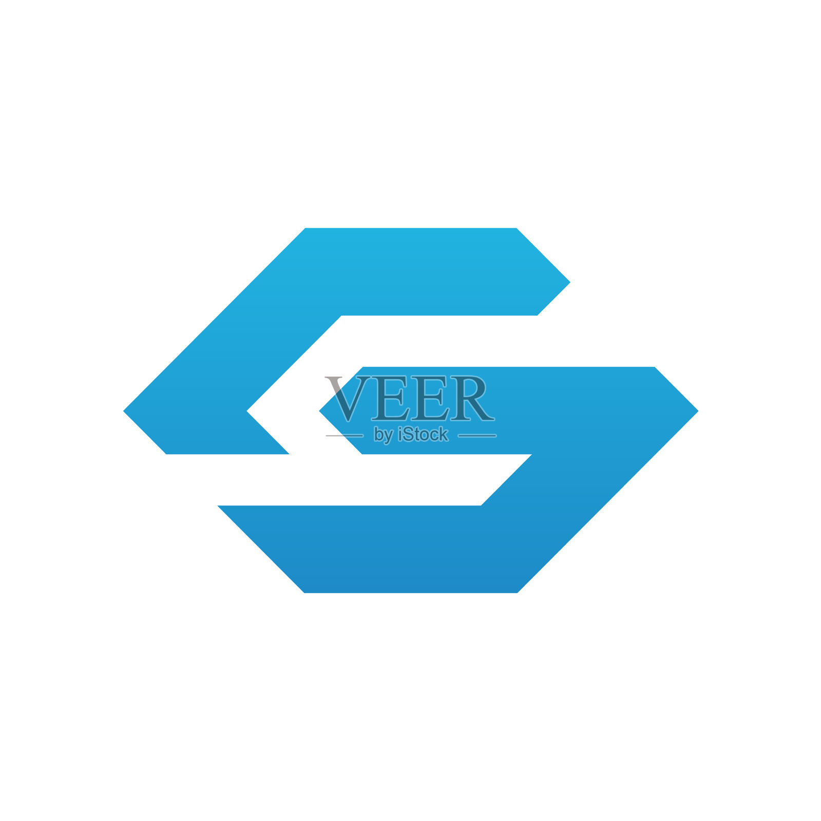 字母g标志设计六边形排版设计元素图片