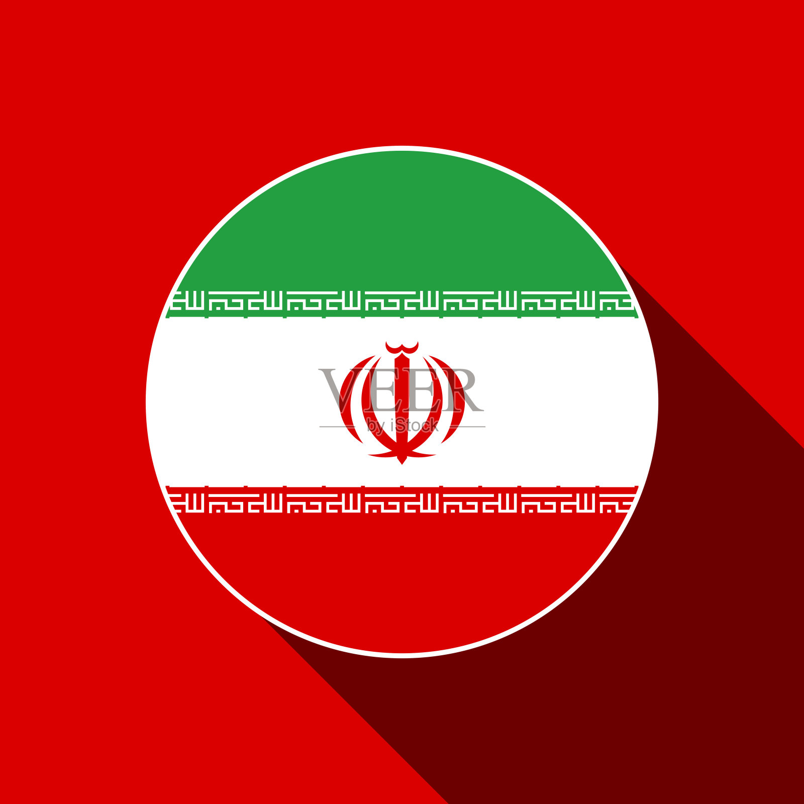 伊朗的国家。伊朗国旗。矢量插图。插画图片素材