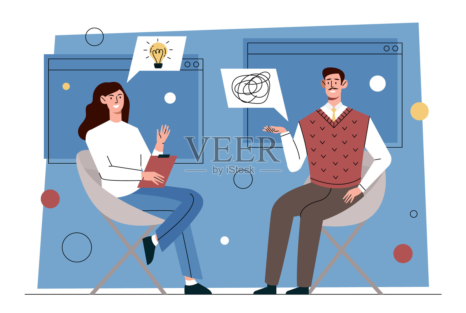 心理治疗咨询设计元素图片