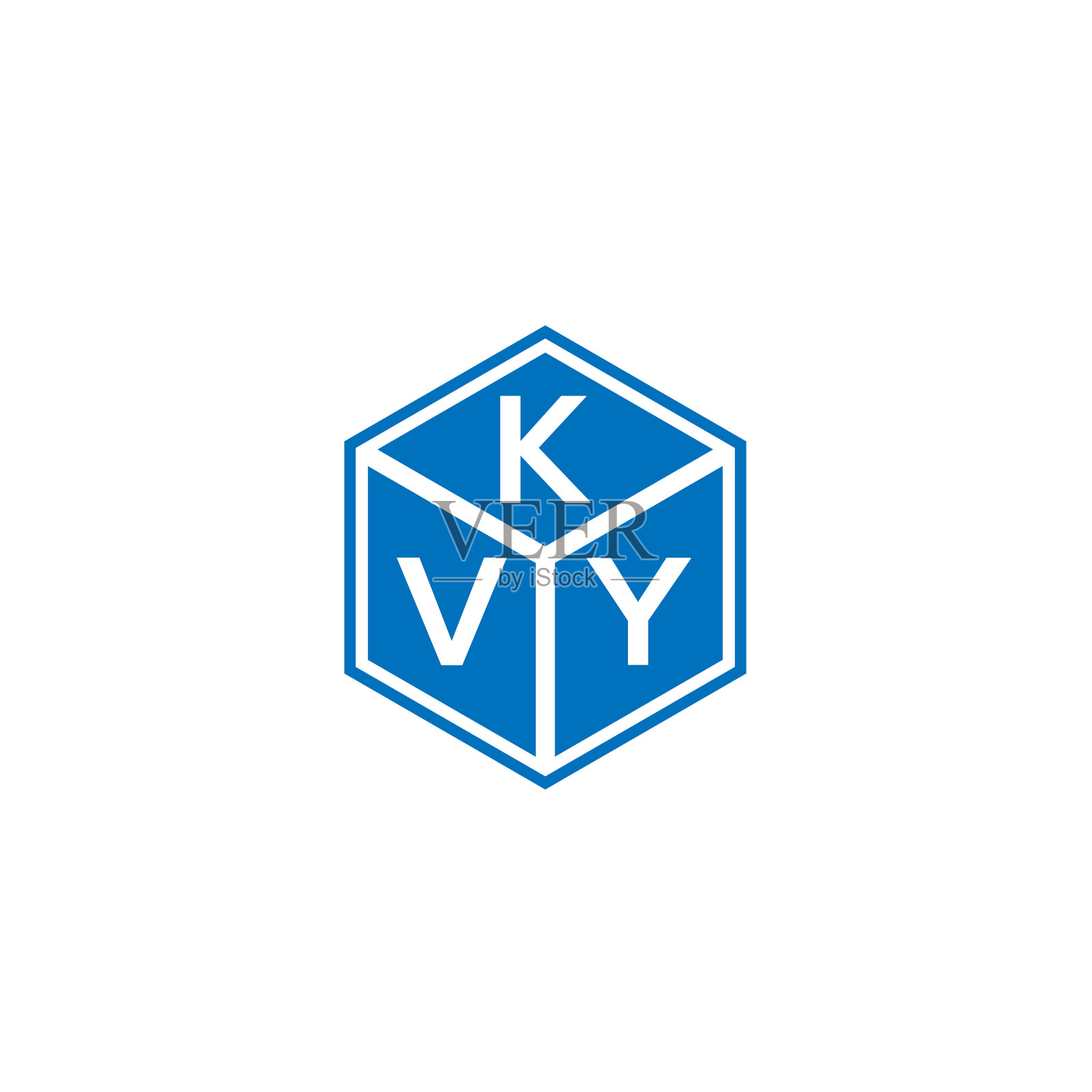 Kvy字母标志设计在黑色背景Kvy插画图片素材