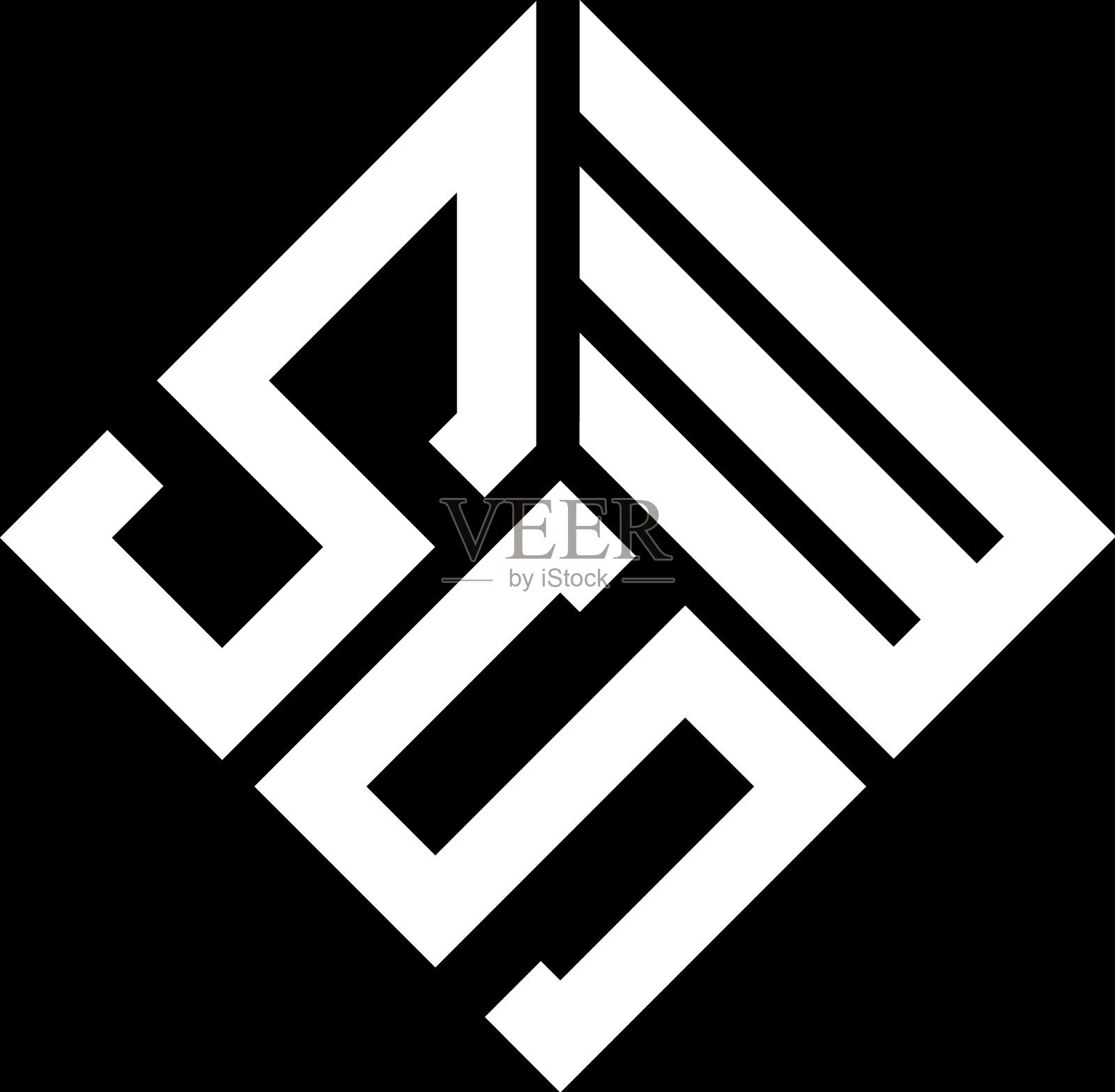 SSW字母标志设计黑色背景SSW插画图片素材