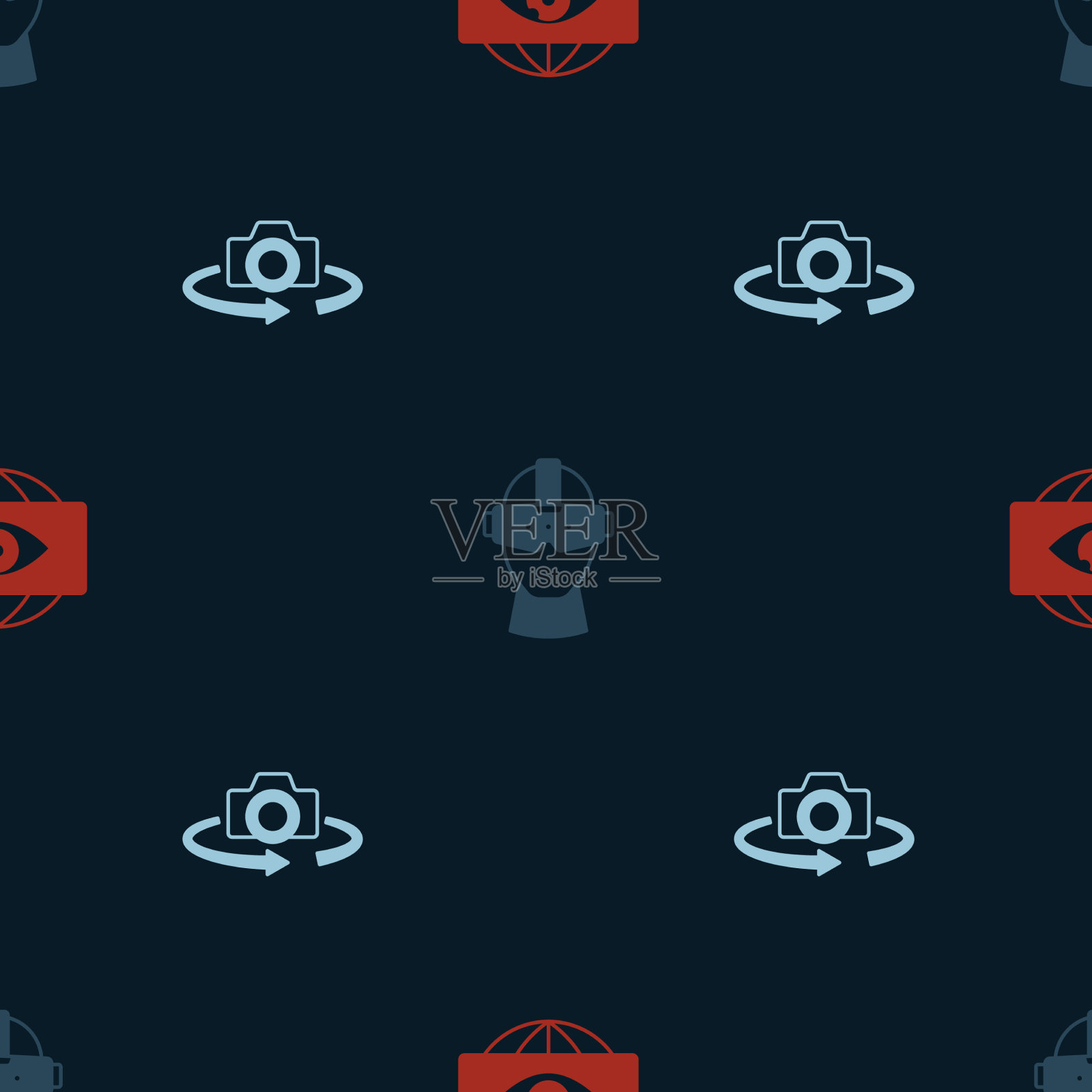 集大哥电子眼虚拟现实图标素材