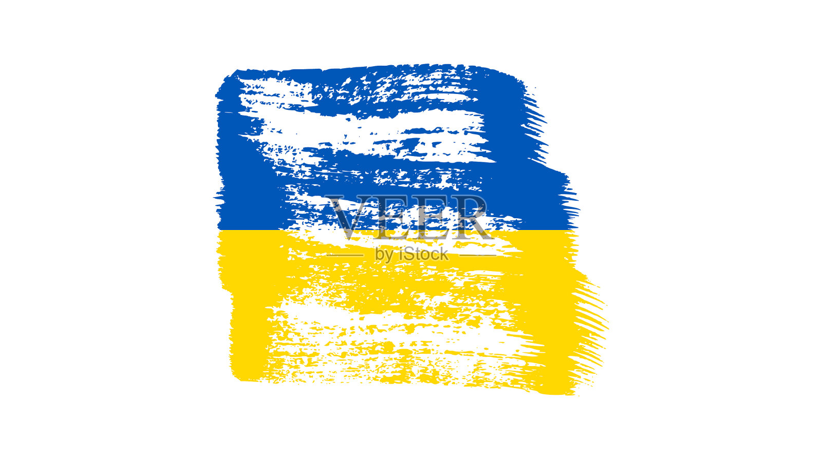 邋遢风格的乌克兰国旗插画图片素材