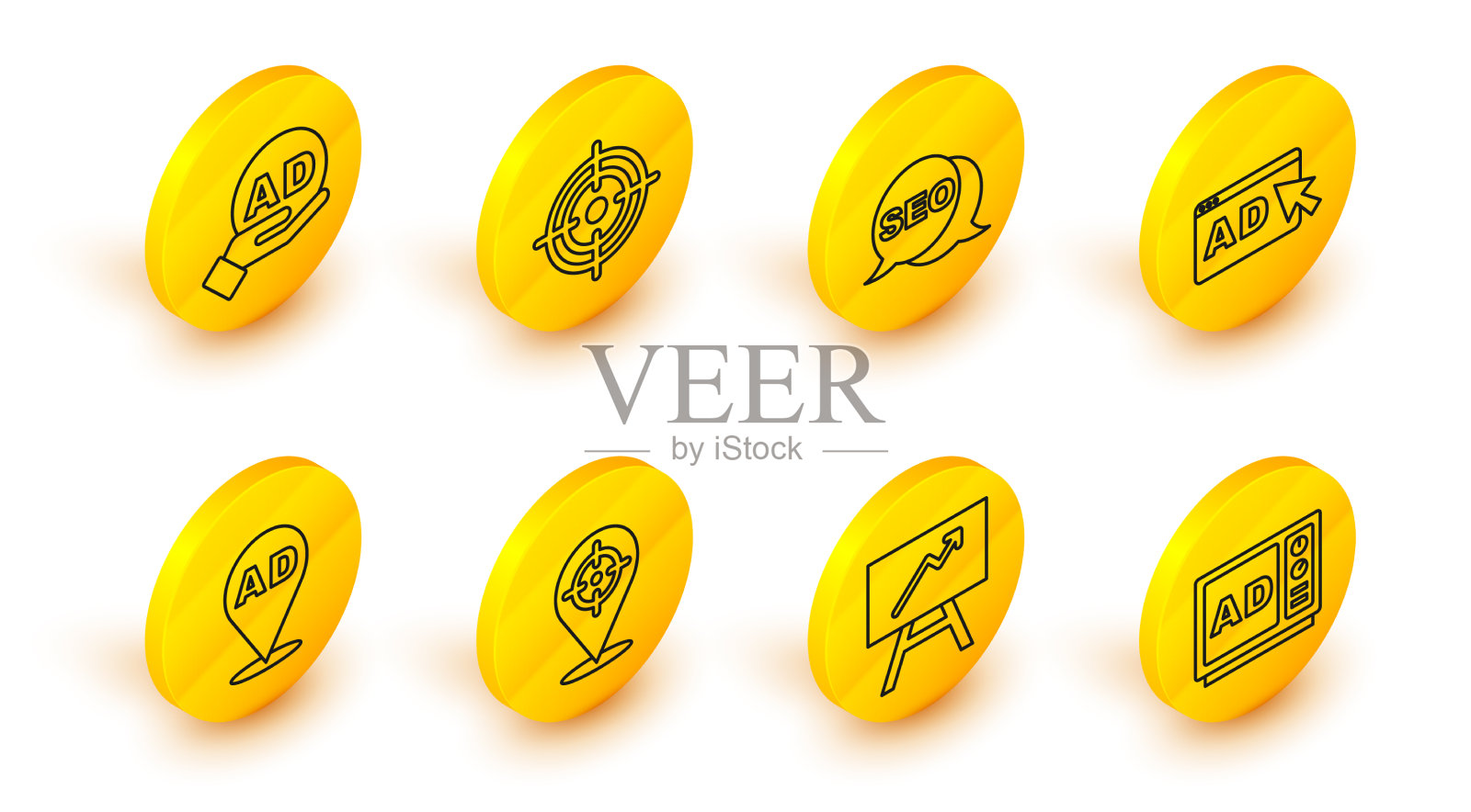 用图形图形设置线条广告板图标素材