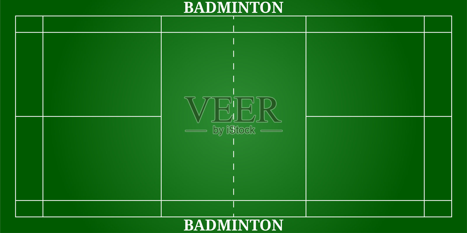 绿色羽毛球场，俯视图插画图片素材