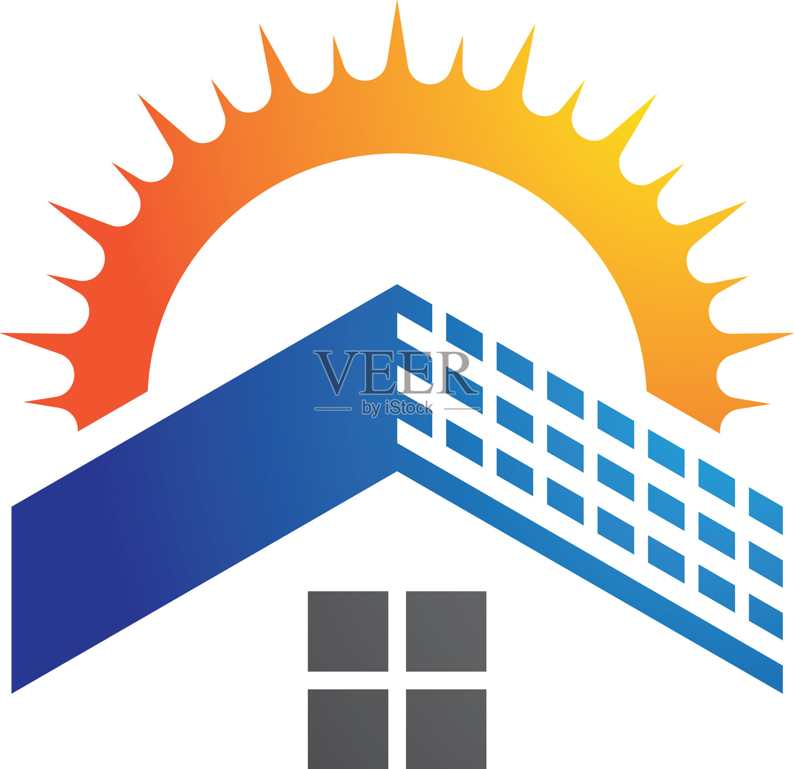 太阳能科技标志模板设计元素图片