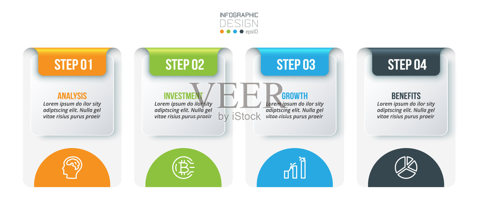 信息图模板业务概念与选项。插画图片素材