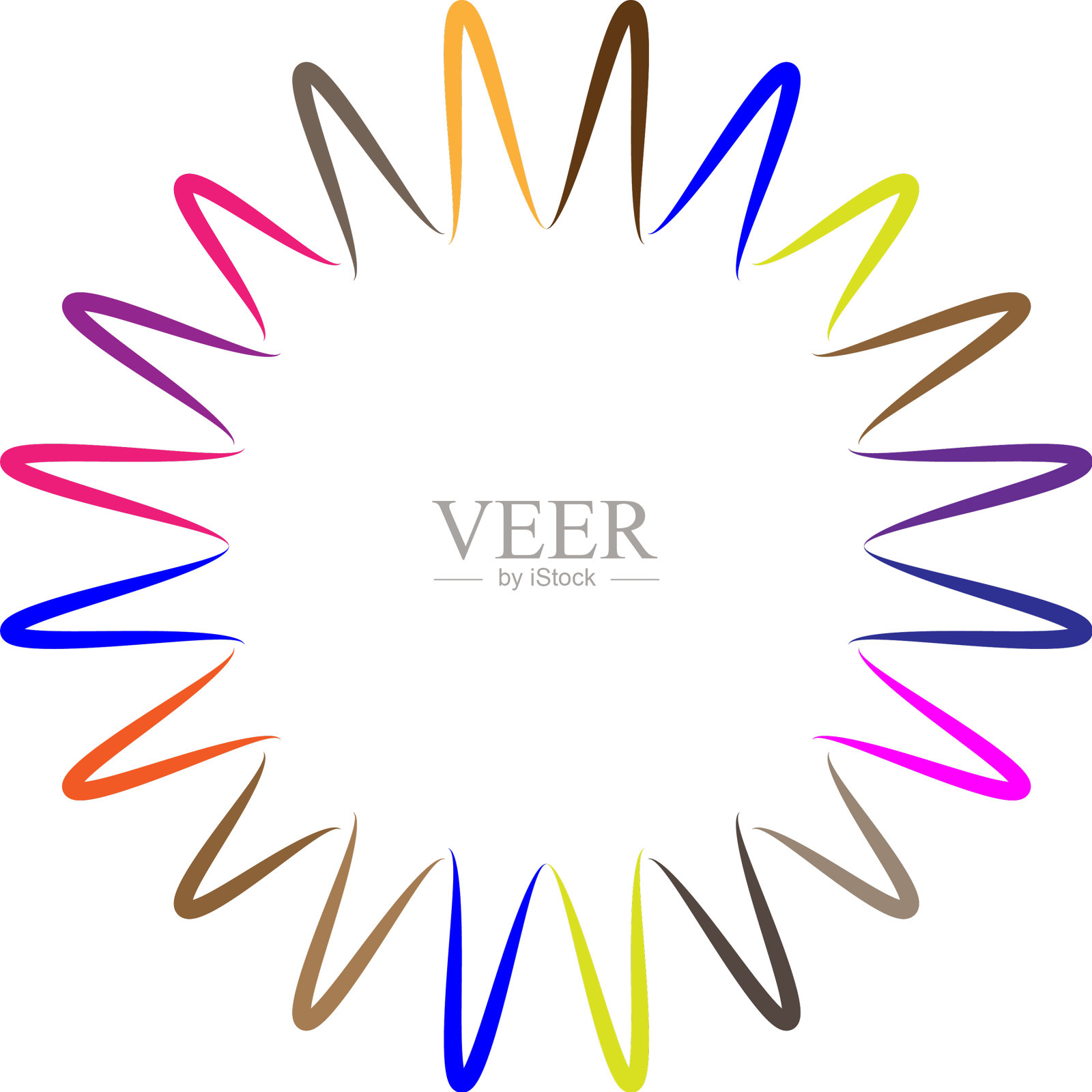 抽象径向几何设计元素非插画图片素材