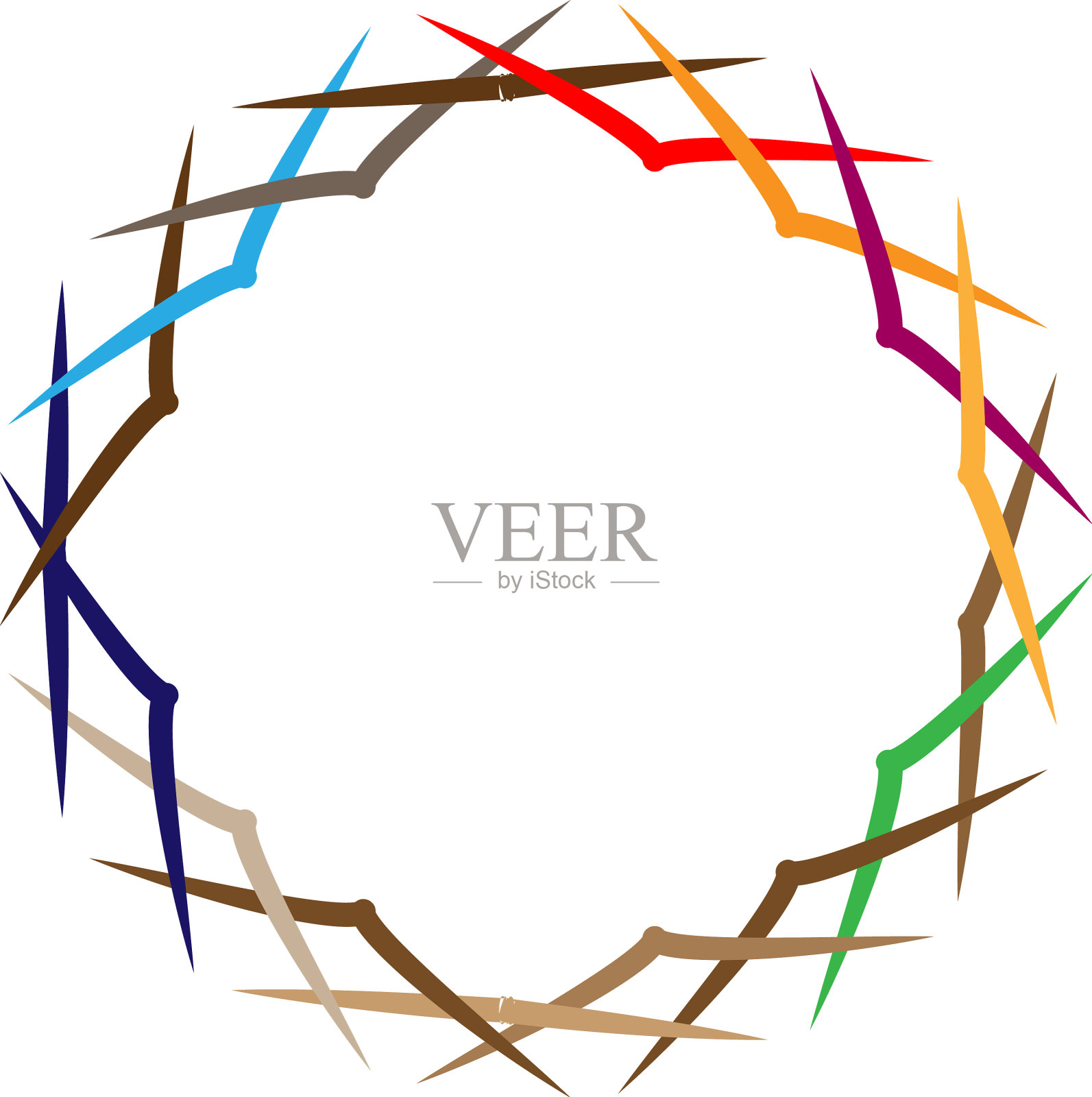 抽象径向几何设计元素非插画图片素材