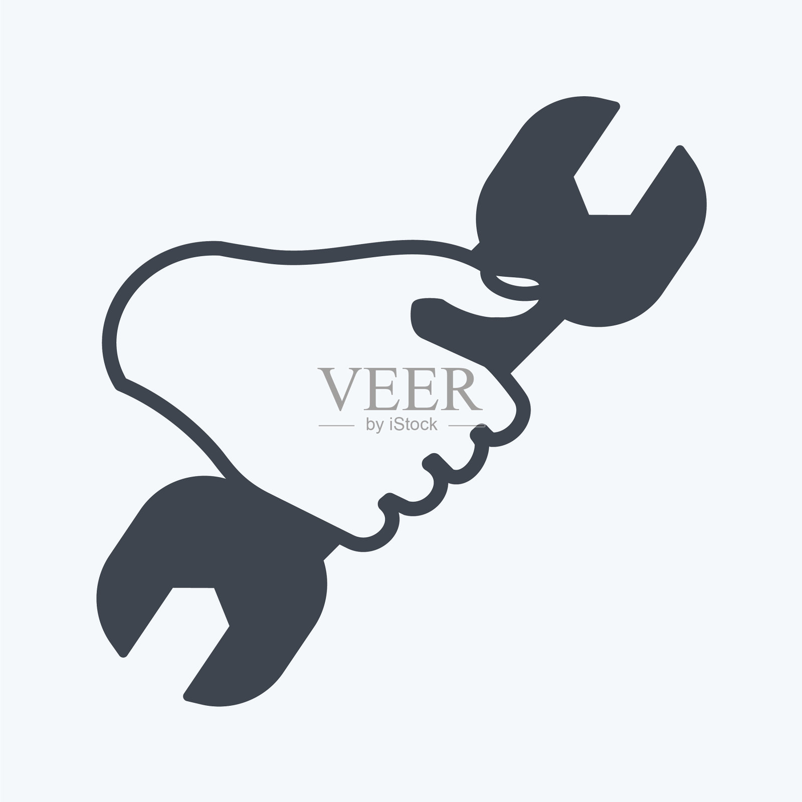 适合手操作的图标扳手插画图片素材