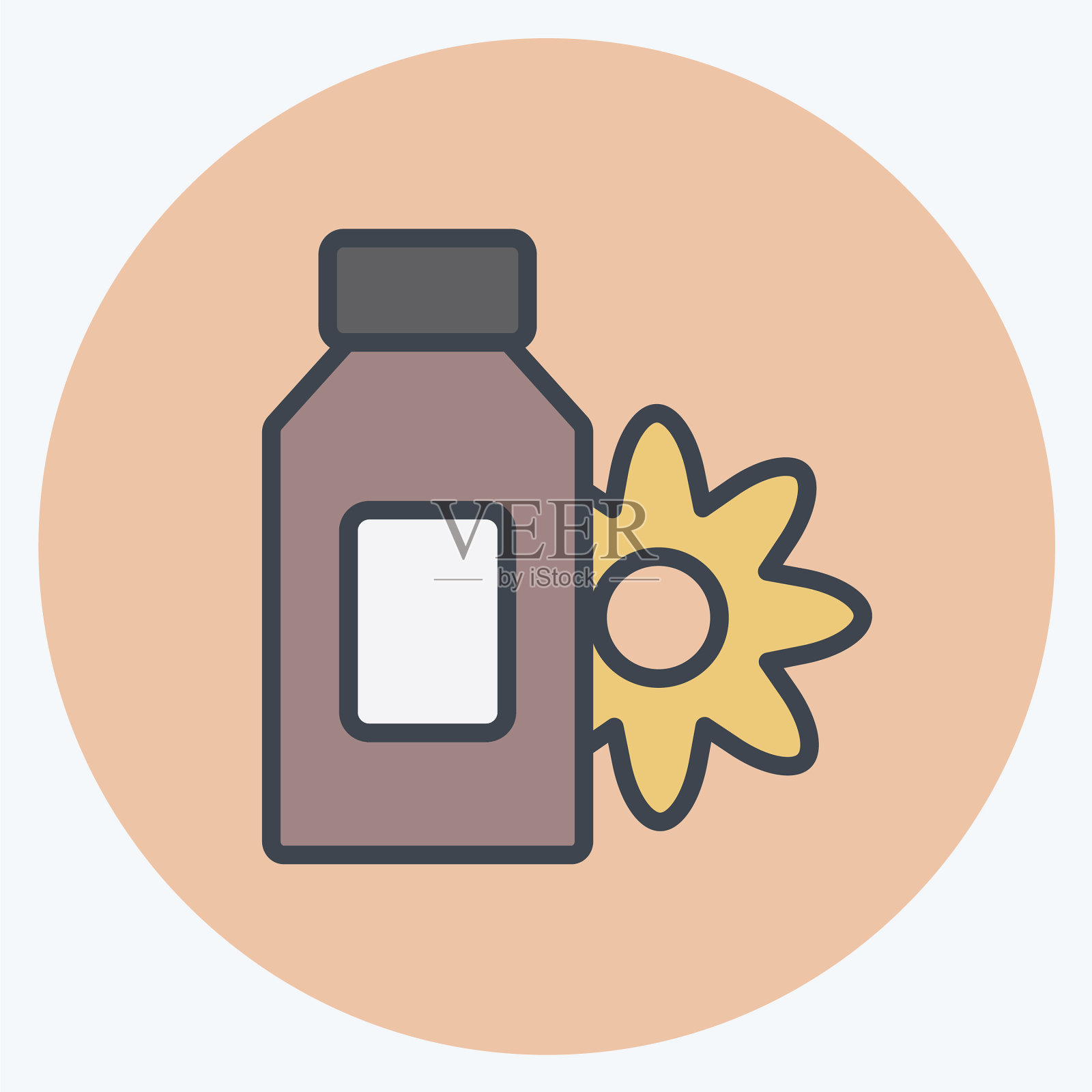 图标香味乳液适合水疗标志颜色插画图片素材