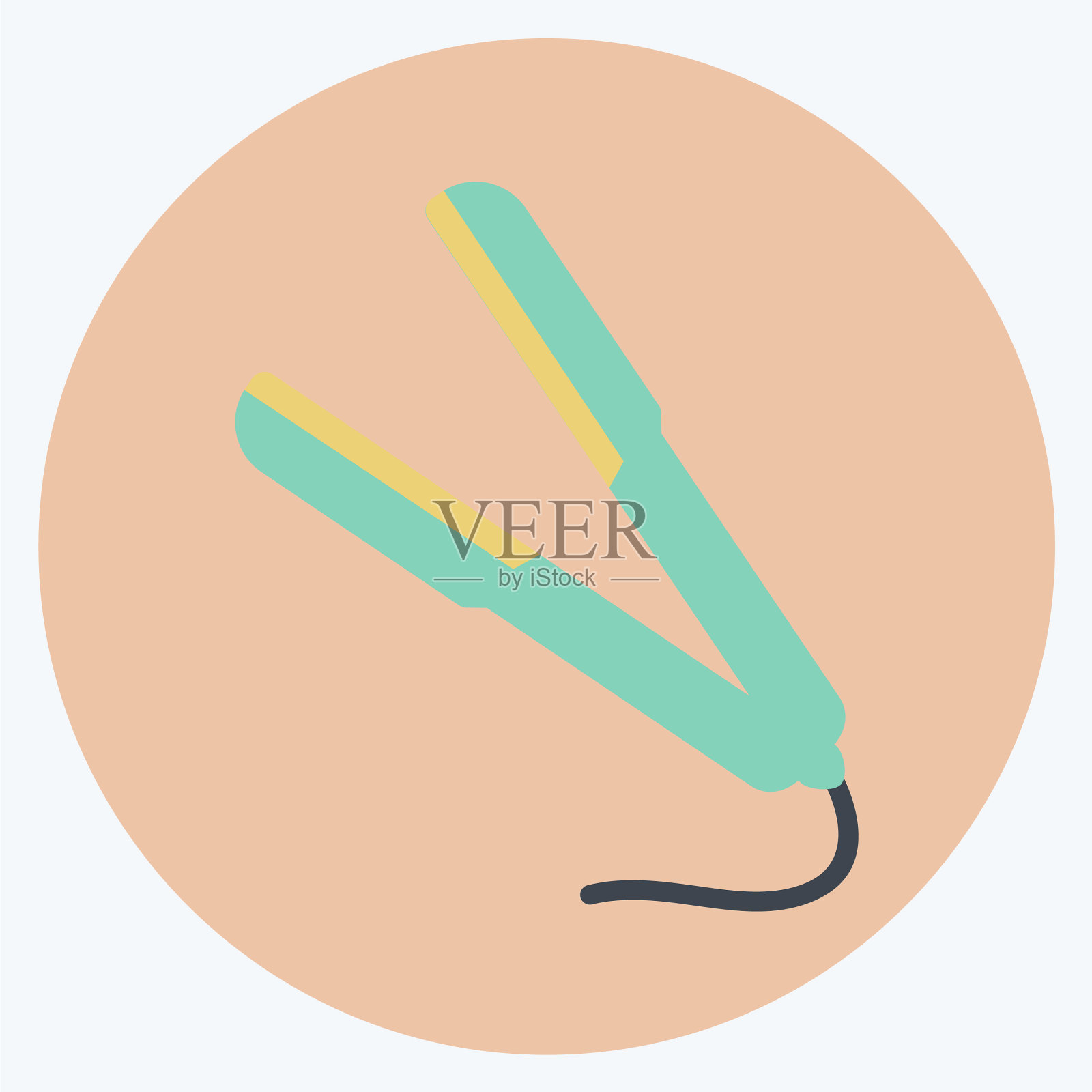 图标矫直器适合美容护理符号插画图片素材