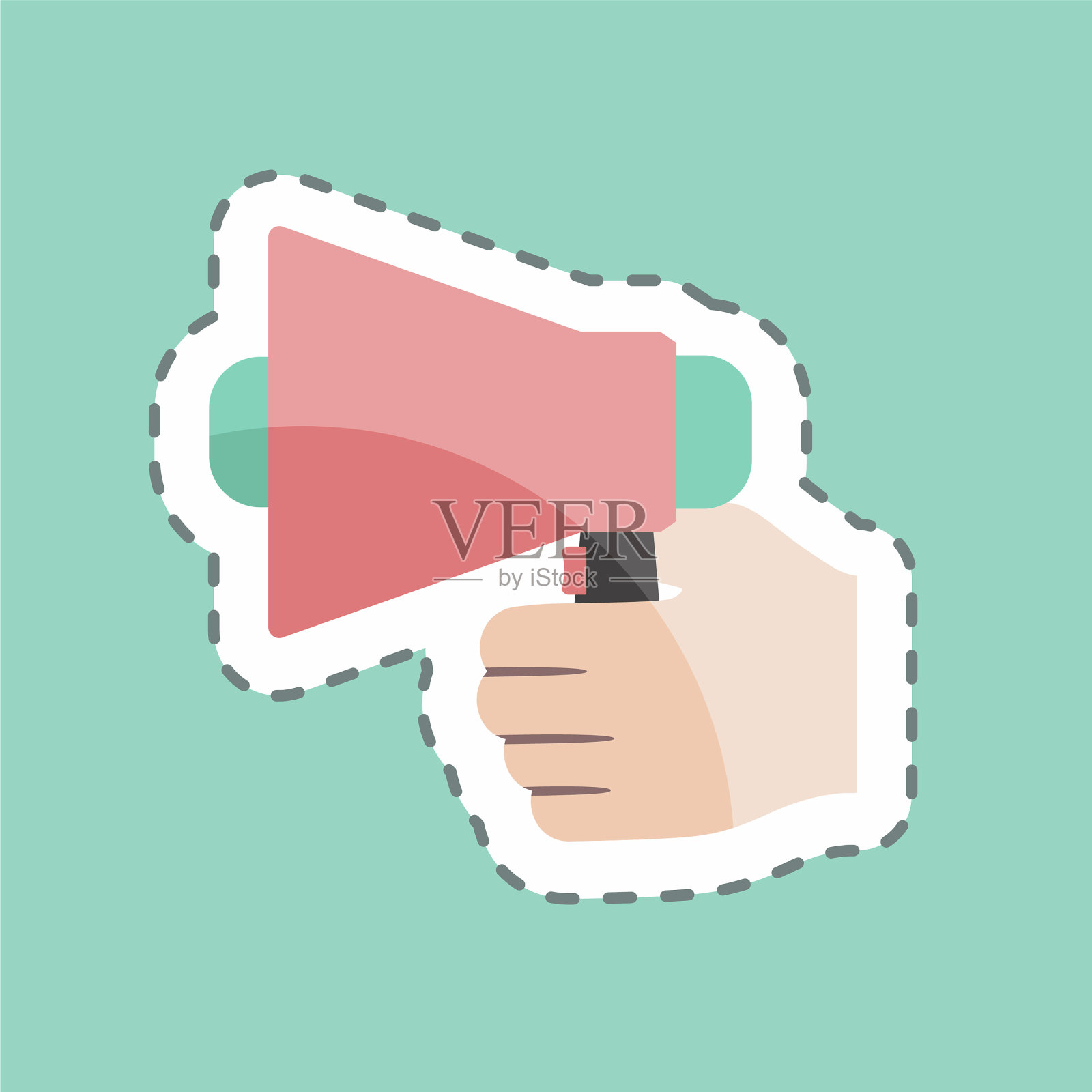 贴膜线切割保持扬声器适合插画图片素材