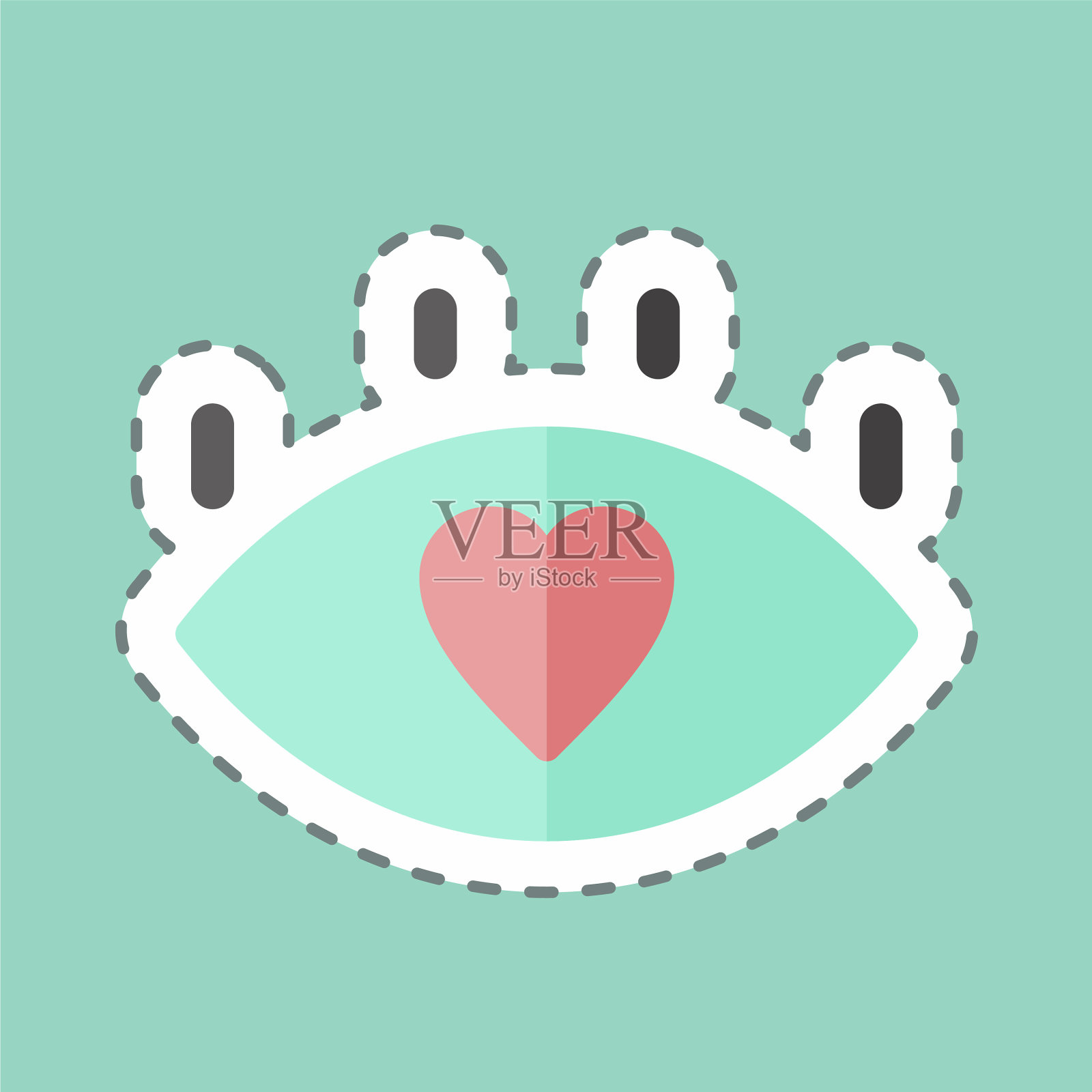 贴纸线条切割意义适合社区插画图片素材