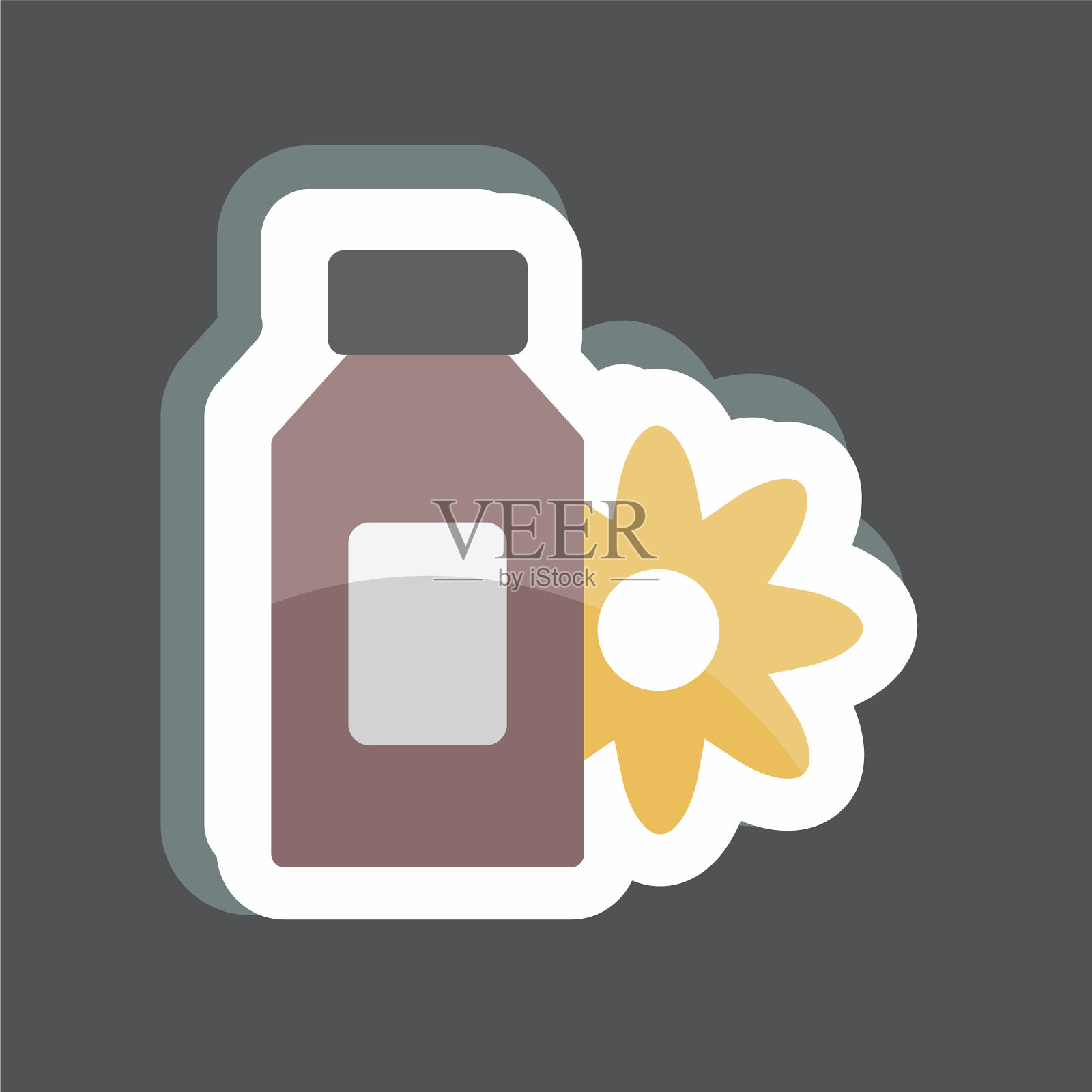 贴纸香味乳液适合温泉标志插画图片素材