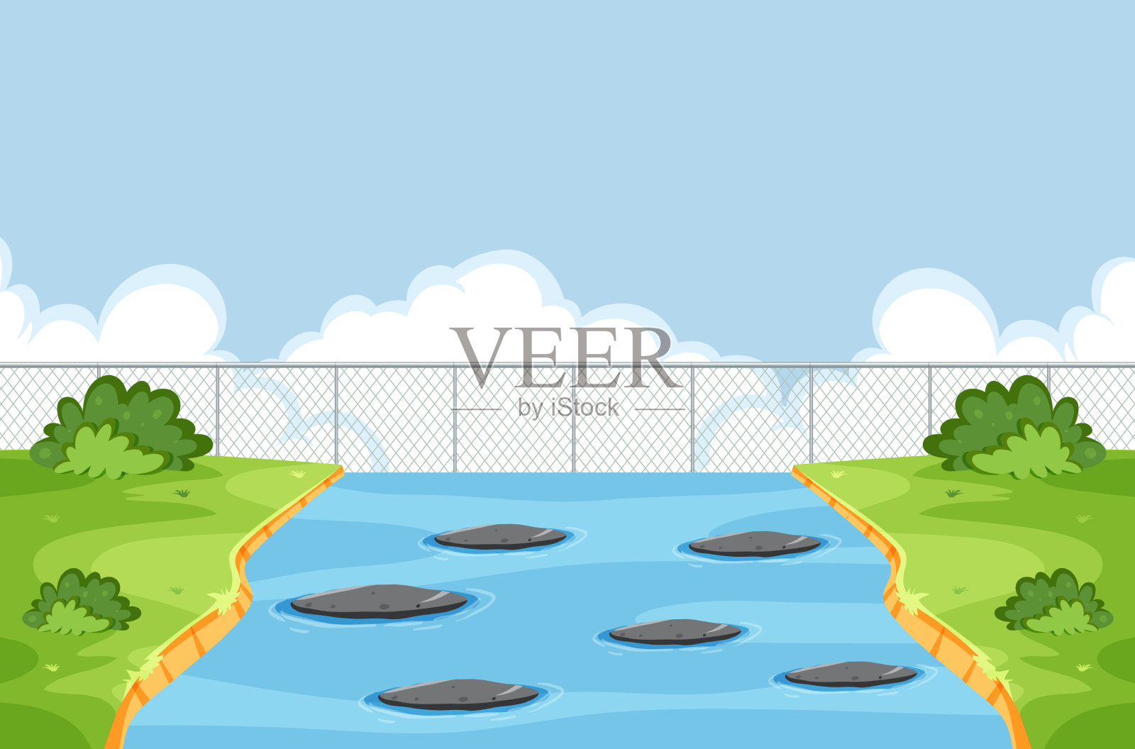 学校郊游的孩子们插画图片素材