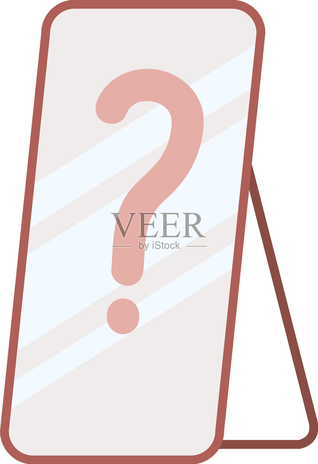 镜子里的问号设计元素图片