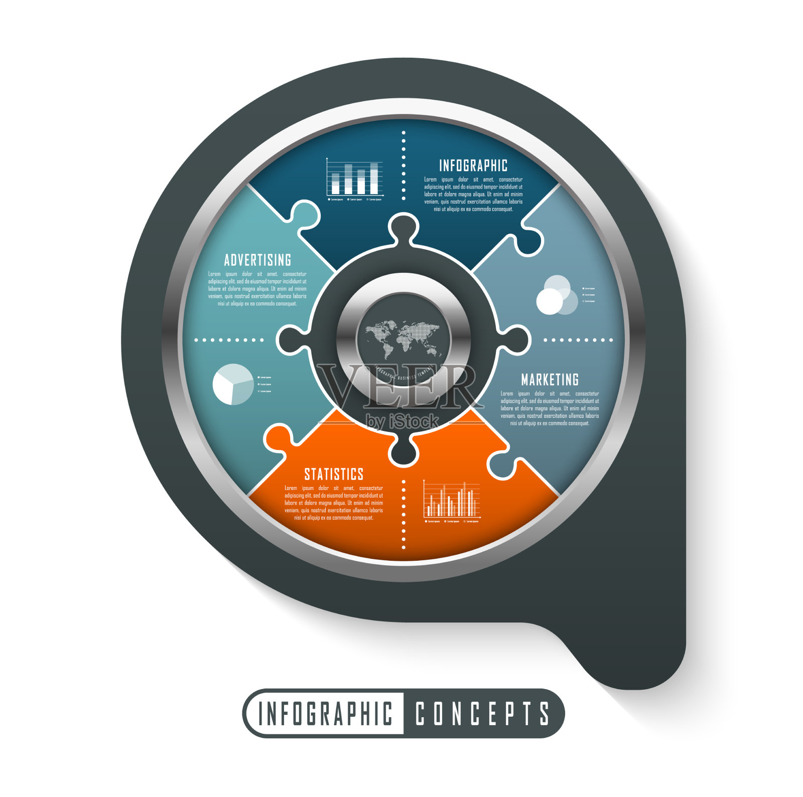 图表图表的信息图表时间轴模板插画图片素材
