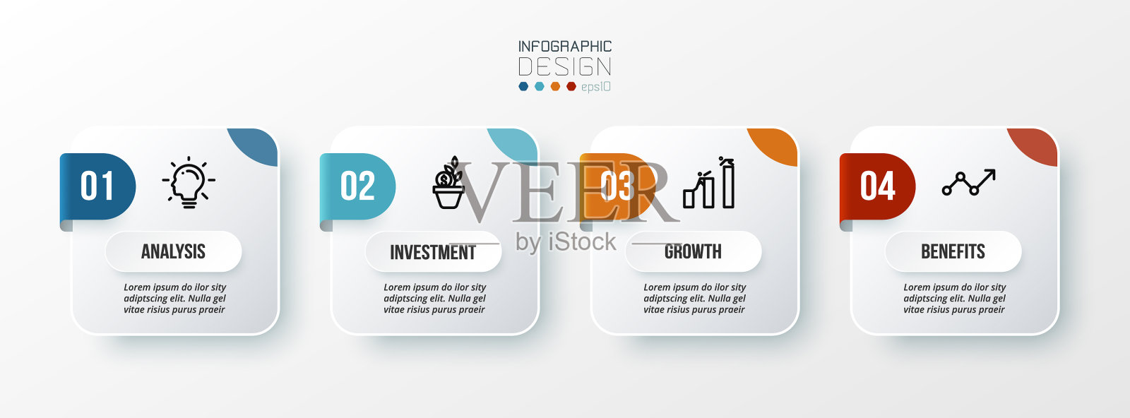 信息图模板业务概念与步骤插画图片素材