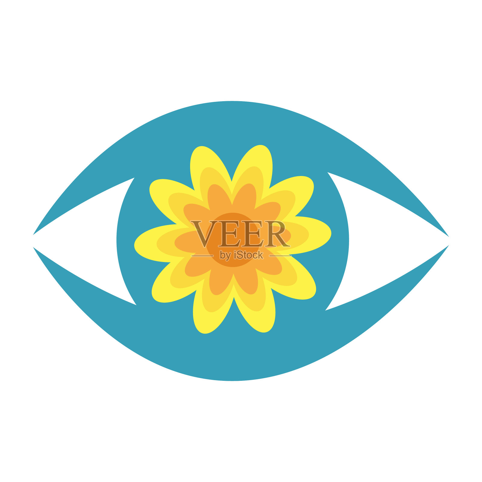 眼睛自然标志插画图片素材