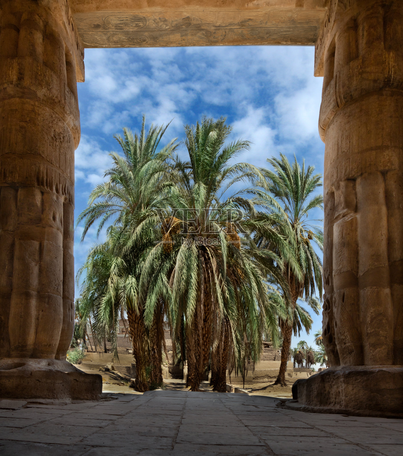 塞提一世祭庙西岸，埃及卢克索旅行概念照片摄影图片