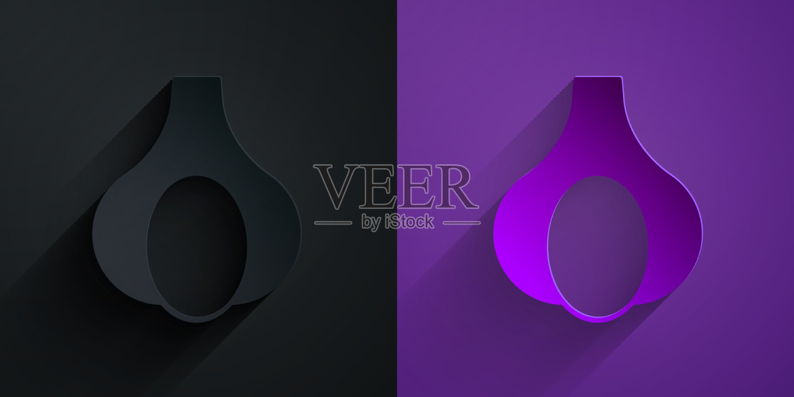 剪纸蒜图标孤立剪纸图标素材