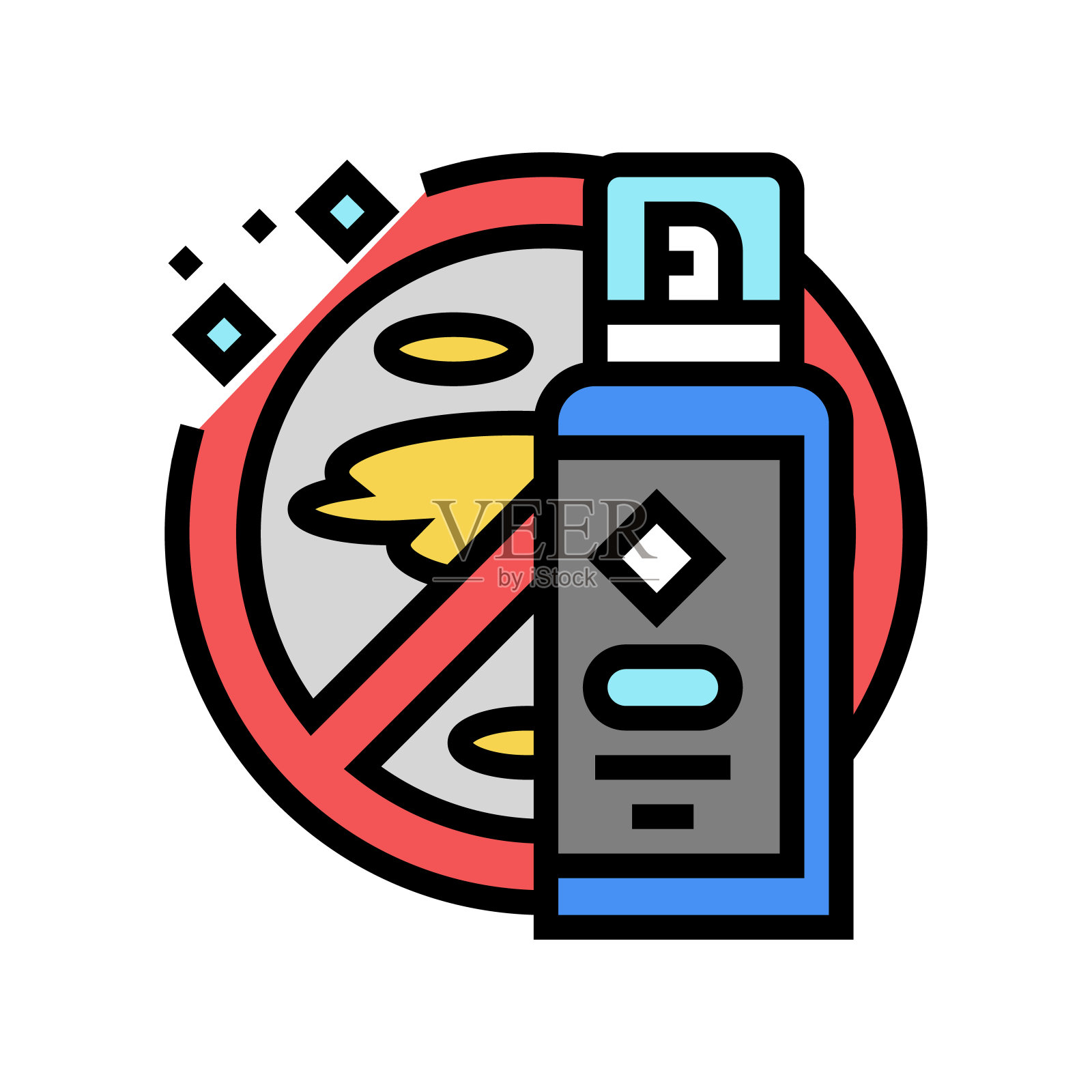 脂肪清洁剂颜色图标向量插图插画图片素材