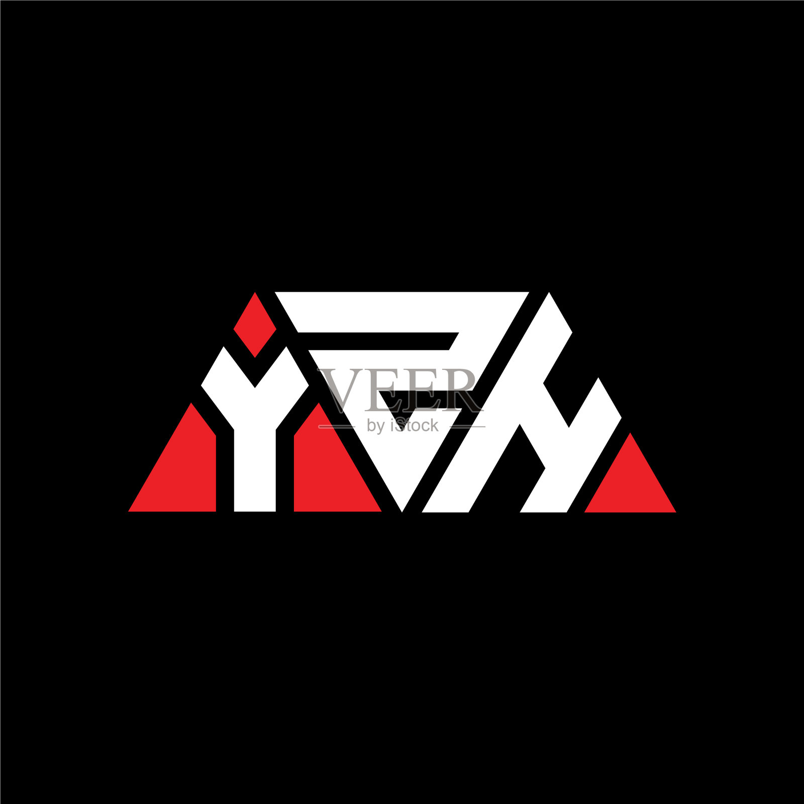 Yzh三角形字母标志设计用三角形插画图片素材