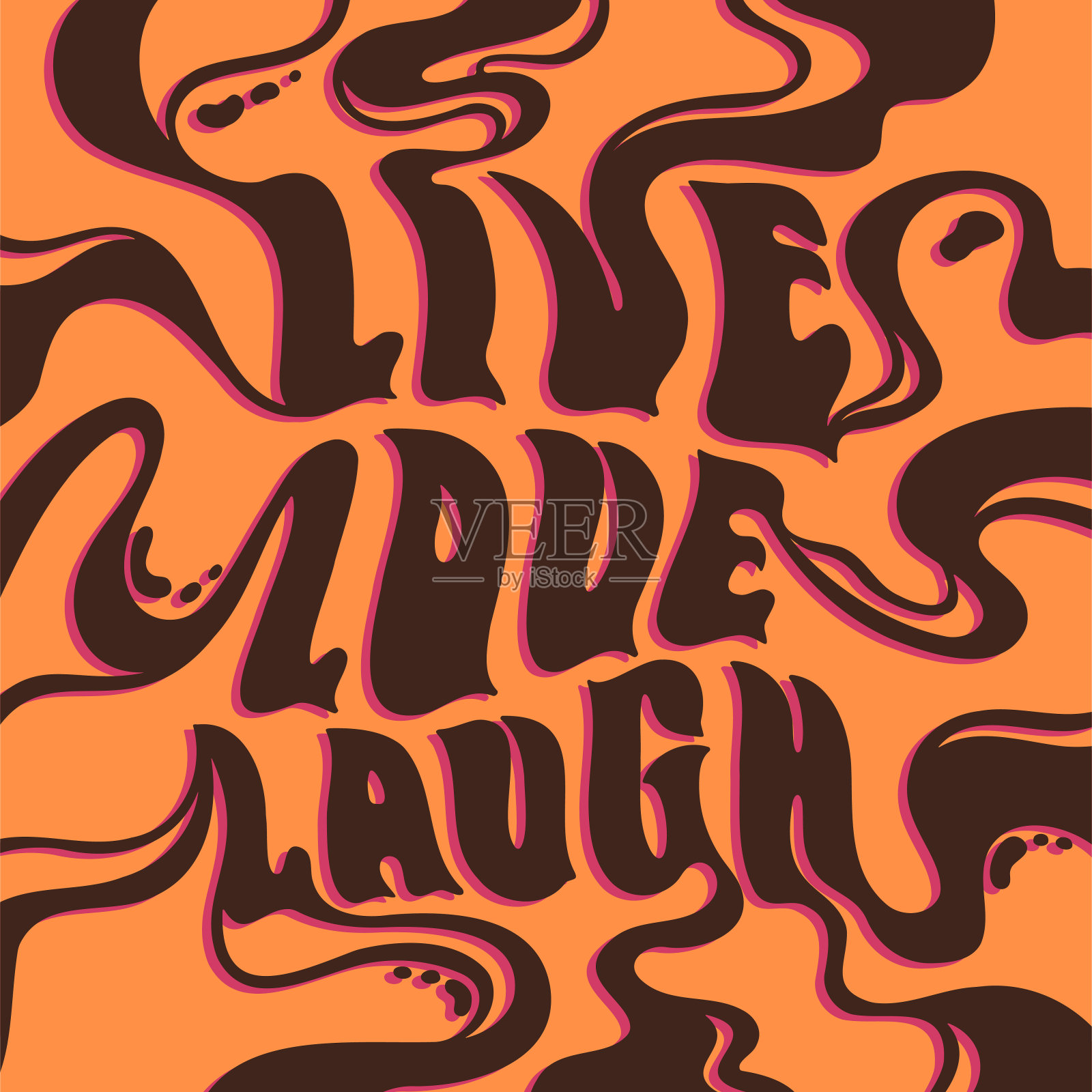 有铭文的插图生活,爱情,湖。插画图片素材