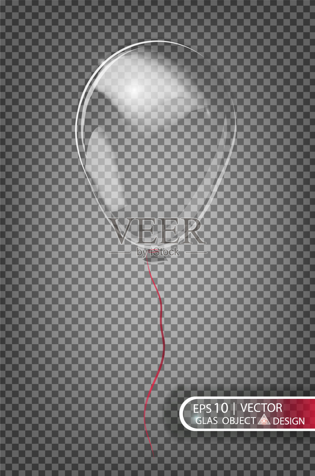 玻璃气球用玻璃制成的透明气球插画图片素材