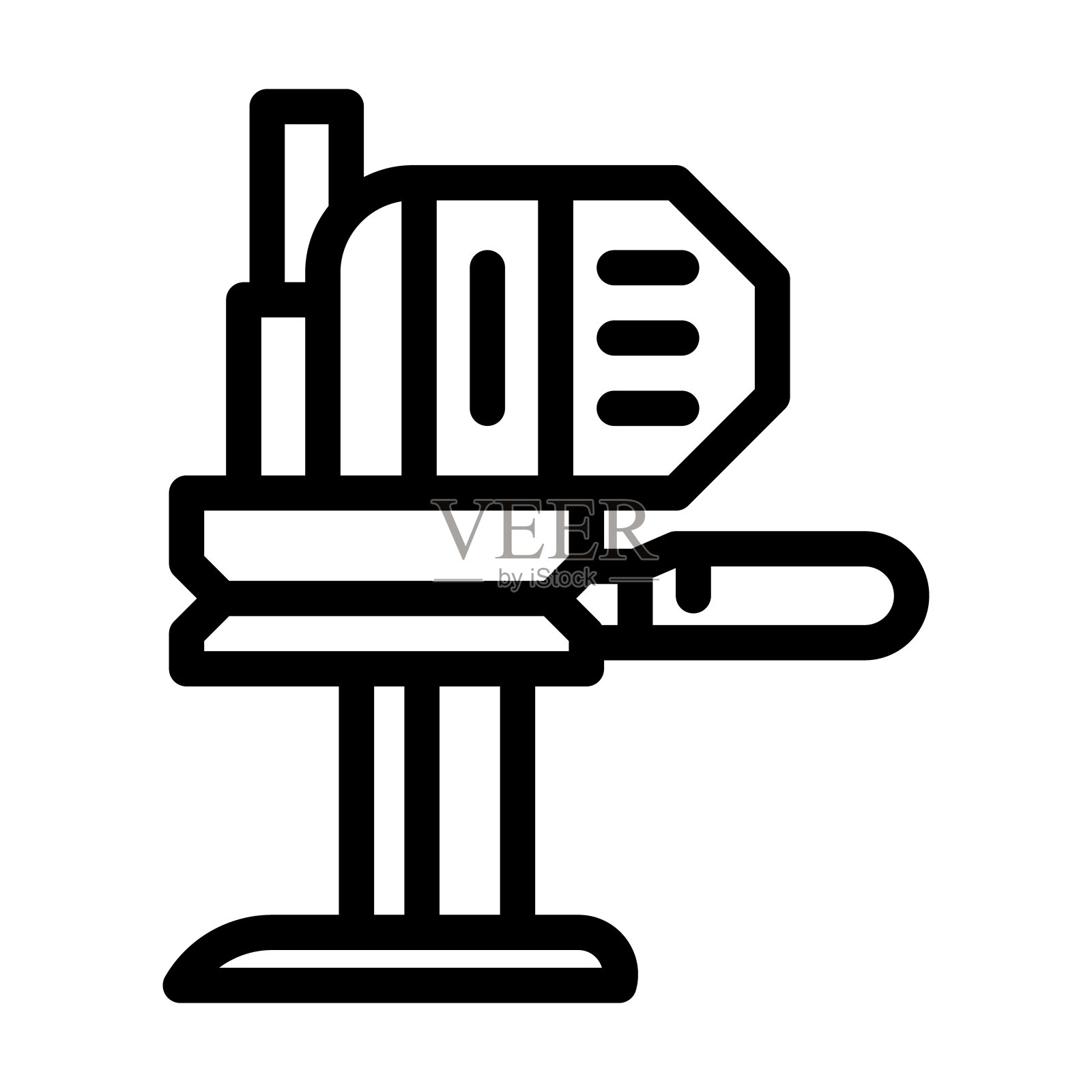 军刀缝纫线图标矢量插图插画图片素材