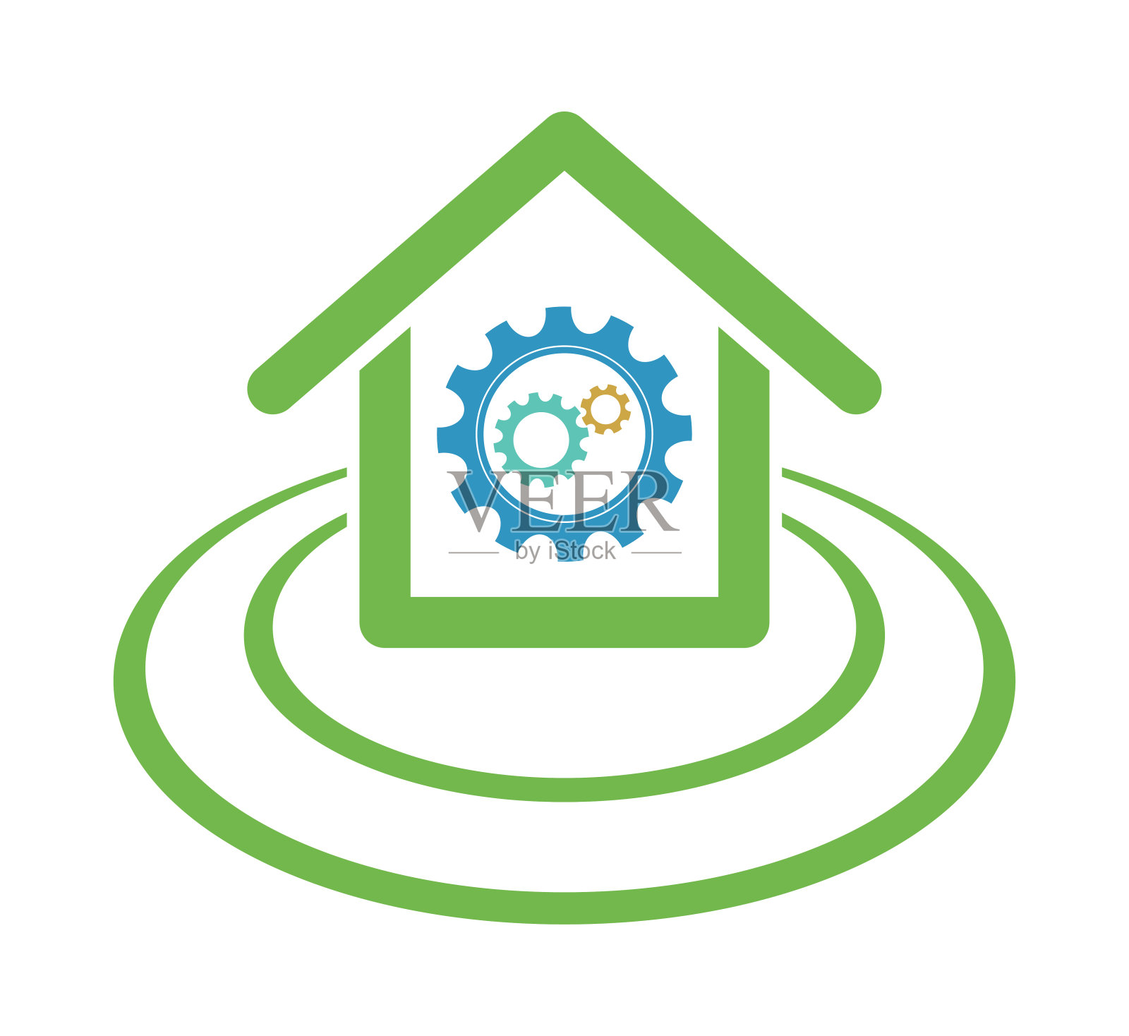 温室齿轮齿轮机构插画图片素材