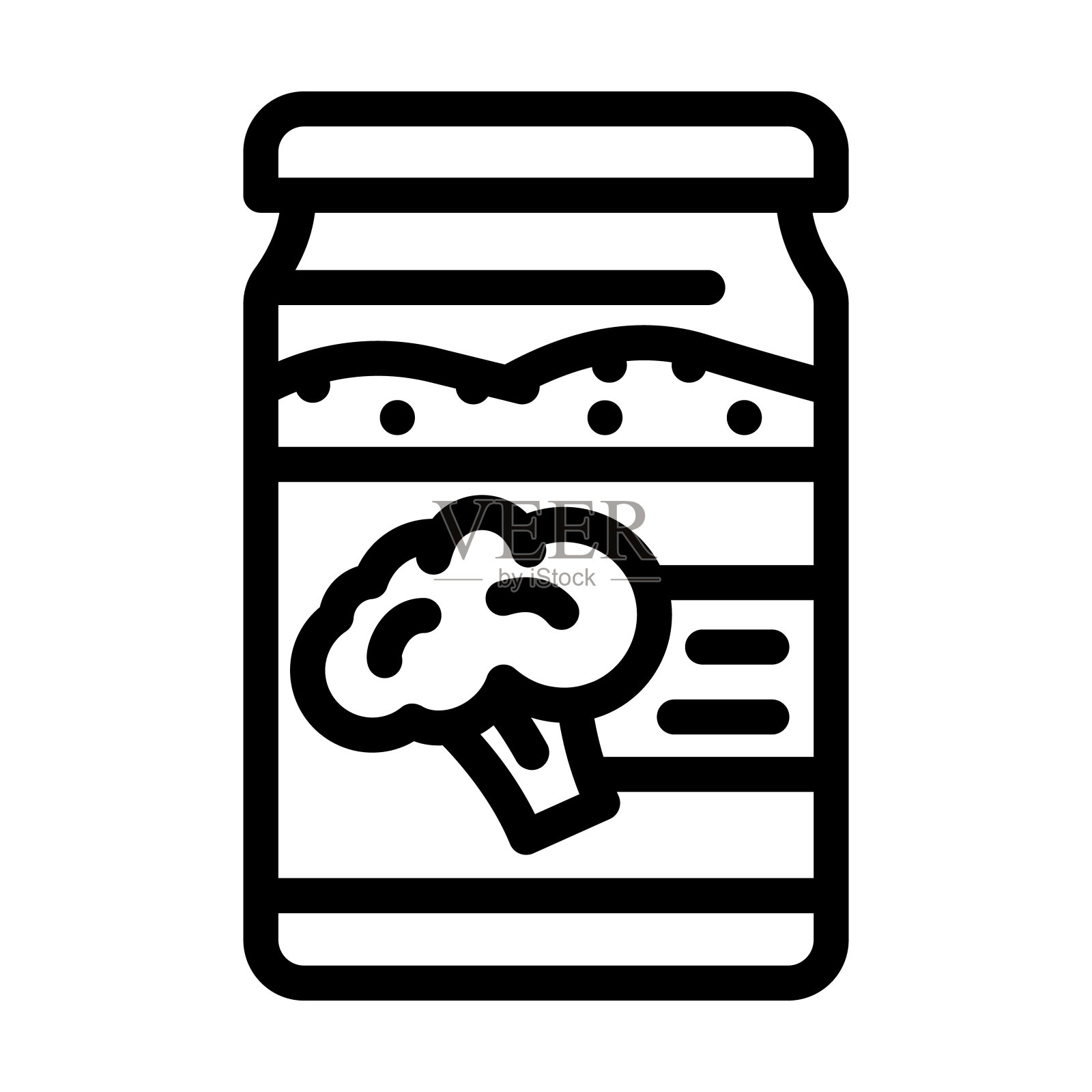 干西兰花线图标矢量插图插画图片素材