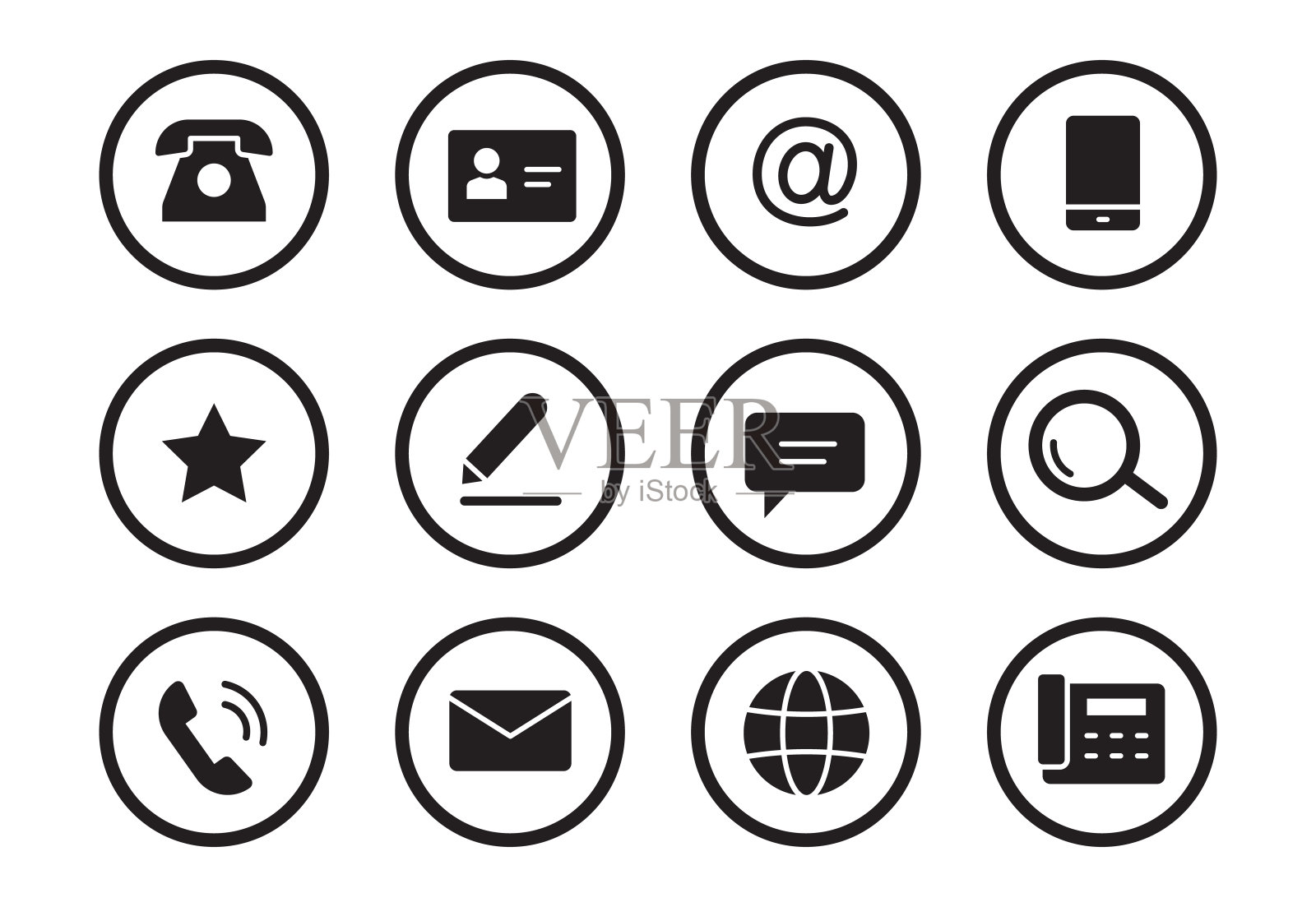 电话，电子邮件联系人图标。邮件，电话地址，网站按钮的信息符号。黑色固体象形图设计风格图标集图标素材