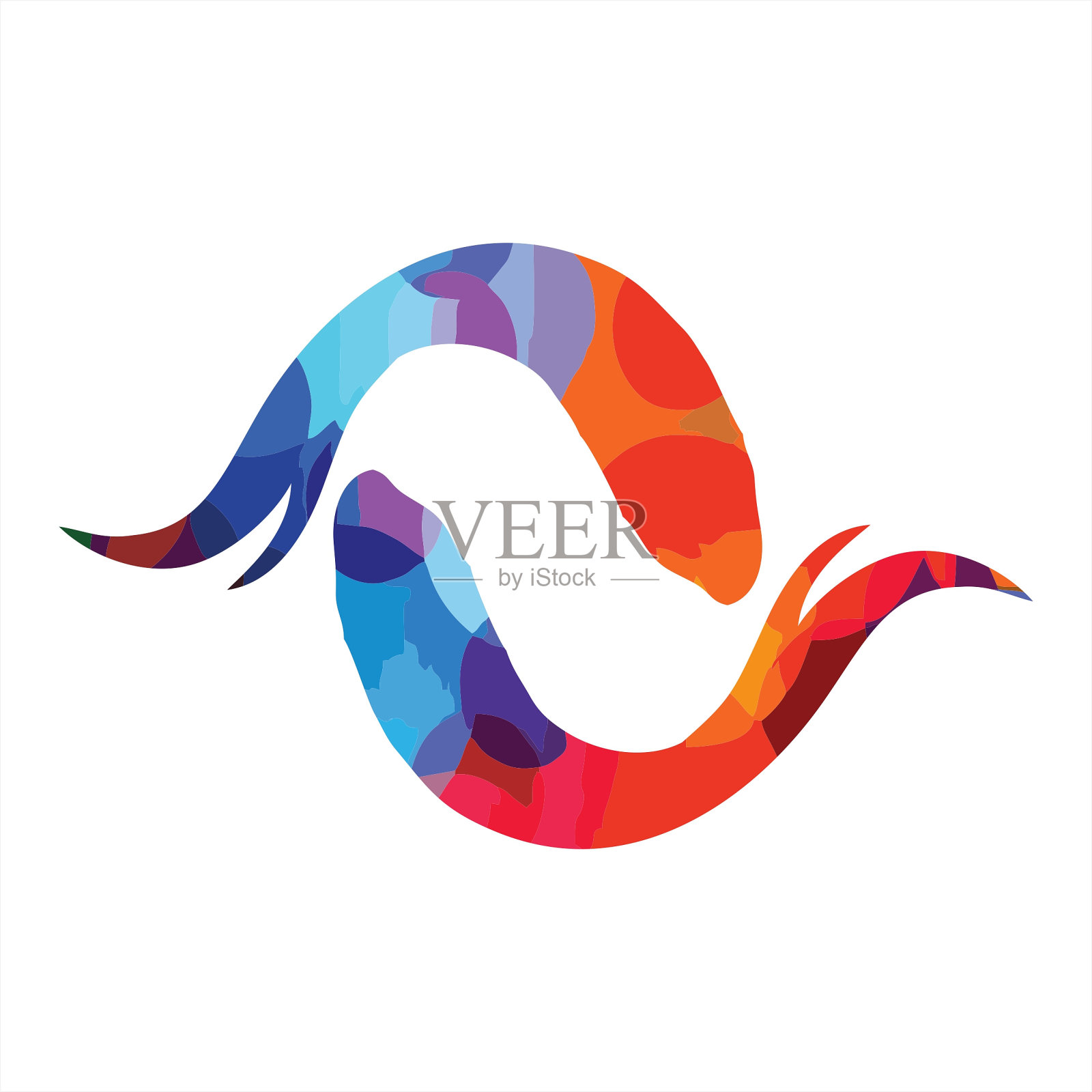 一对锦鲤插画在现实主义画笔现代艺术风格插画图片素材