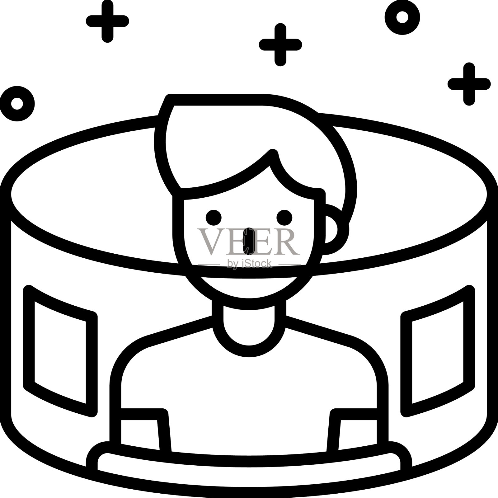 360度全景图标元宇宙相关插画图片素材