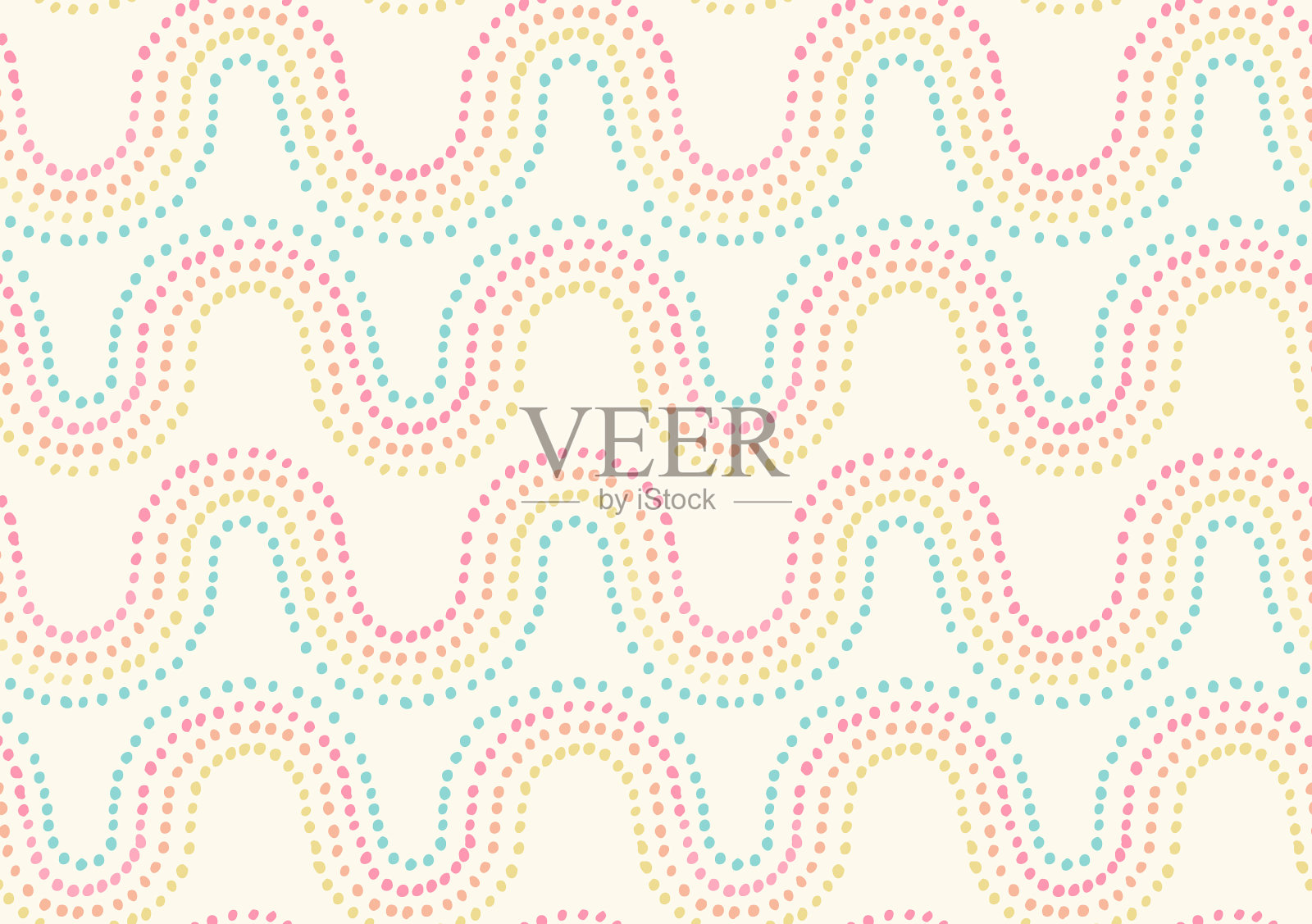 彩虹点涂鸦抽象插画图片素材