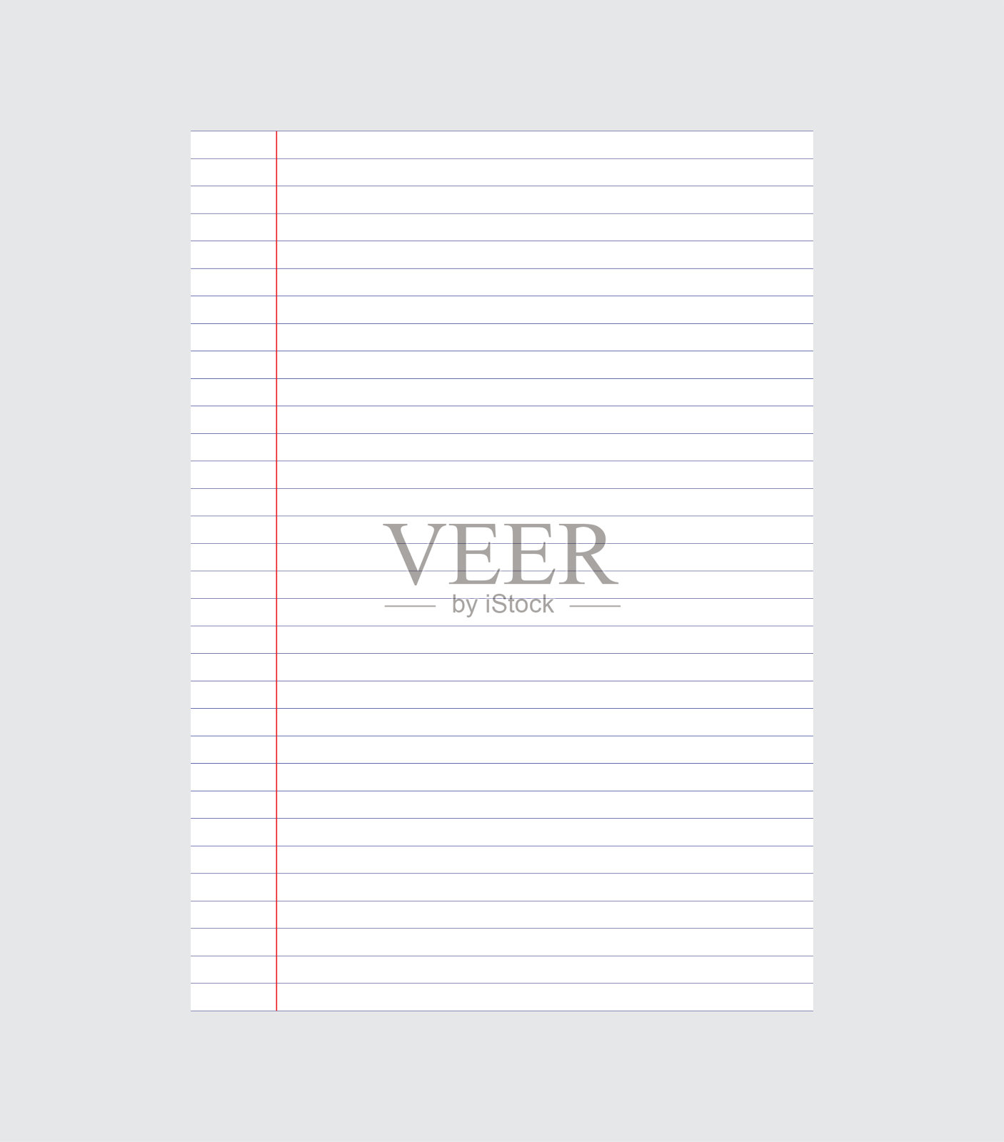 行注文档模板。留白纸设计用于返校、复印空间。纸。矢量图插画图片素材